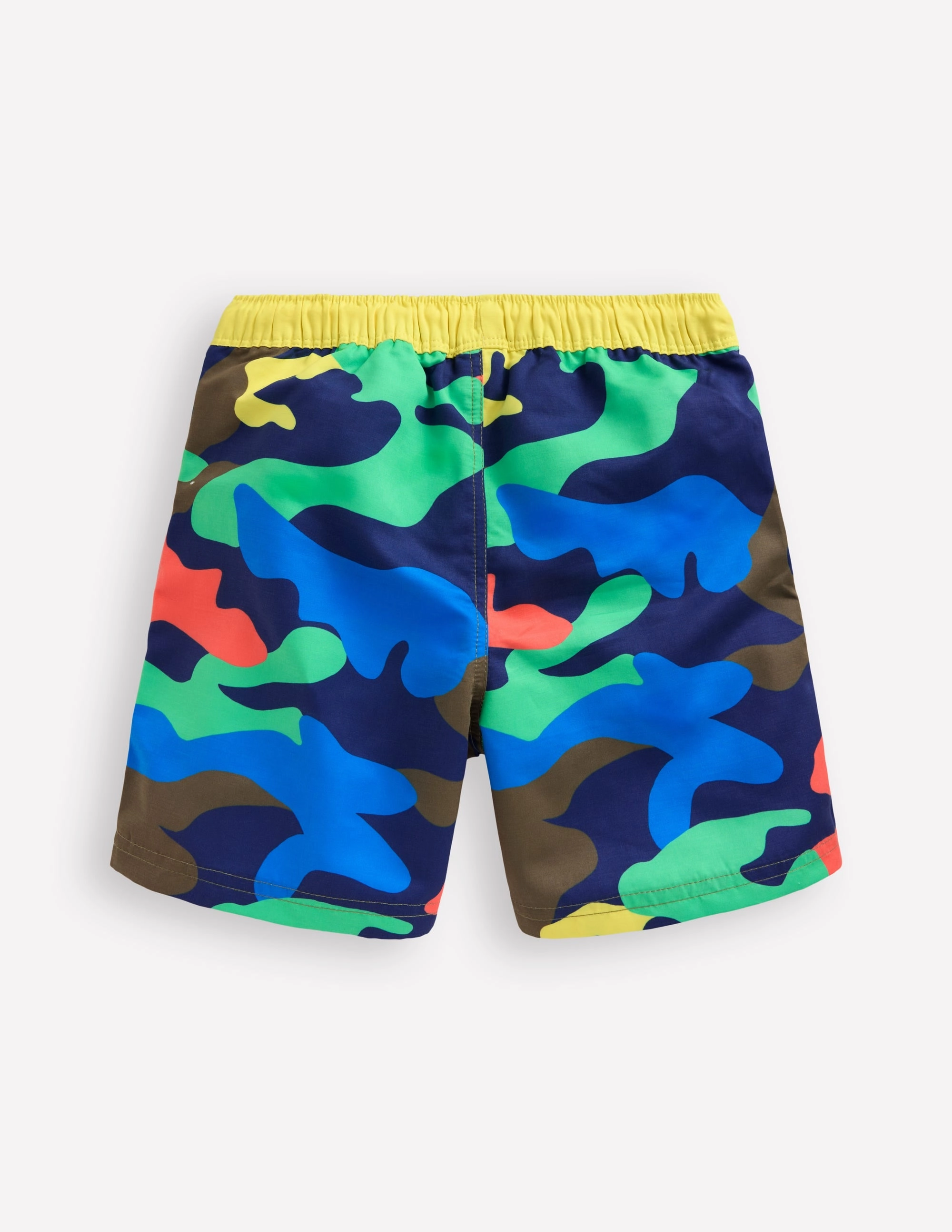 Swim Shorts-Multi Rainbow Camo Tagless Comfort