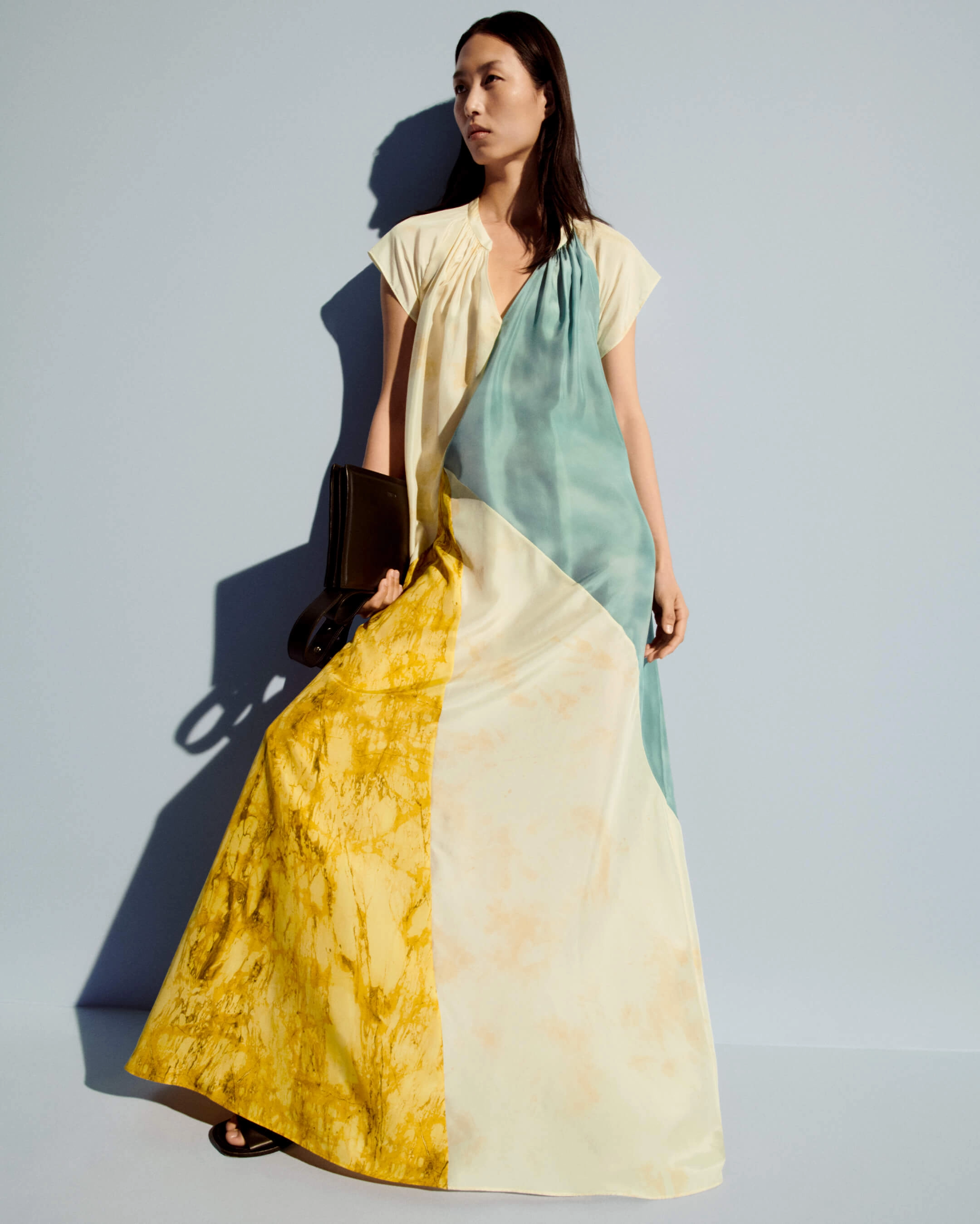 Feminine Mood Tulipa Planchart Print Silk Dress