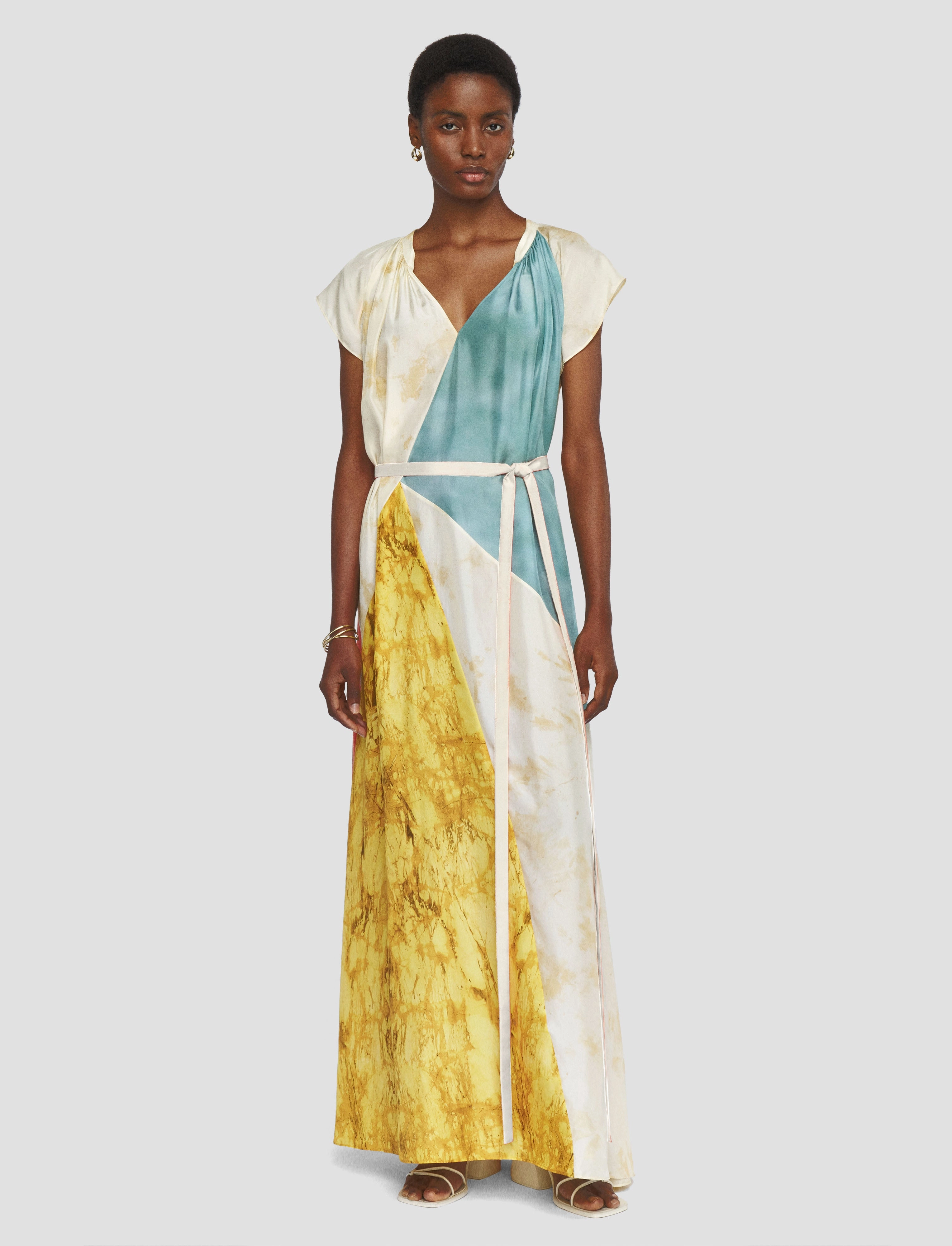 Tulipa Planchart Print Silk Dress Bright bold dress Comfortable fit-and-flare dress