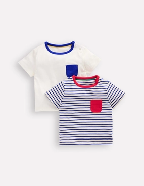 Twin Pack T-shirts-Ivory Stripe Twin Pack ThermalRegulating
