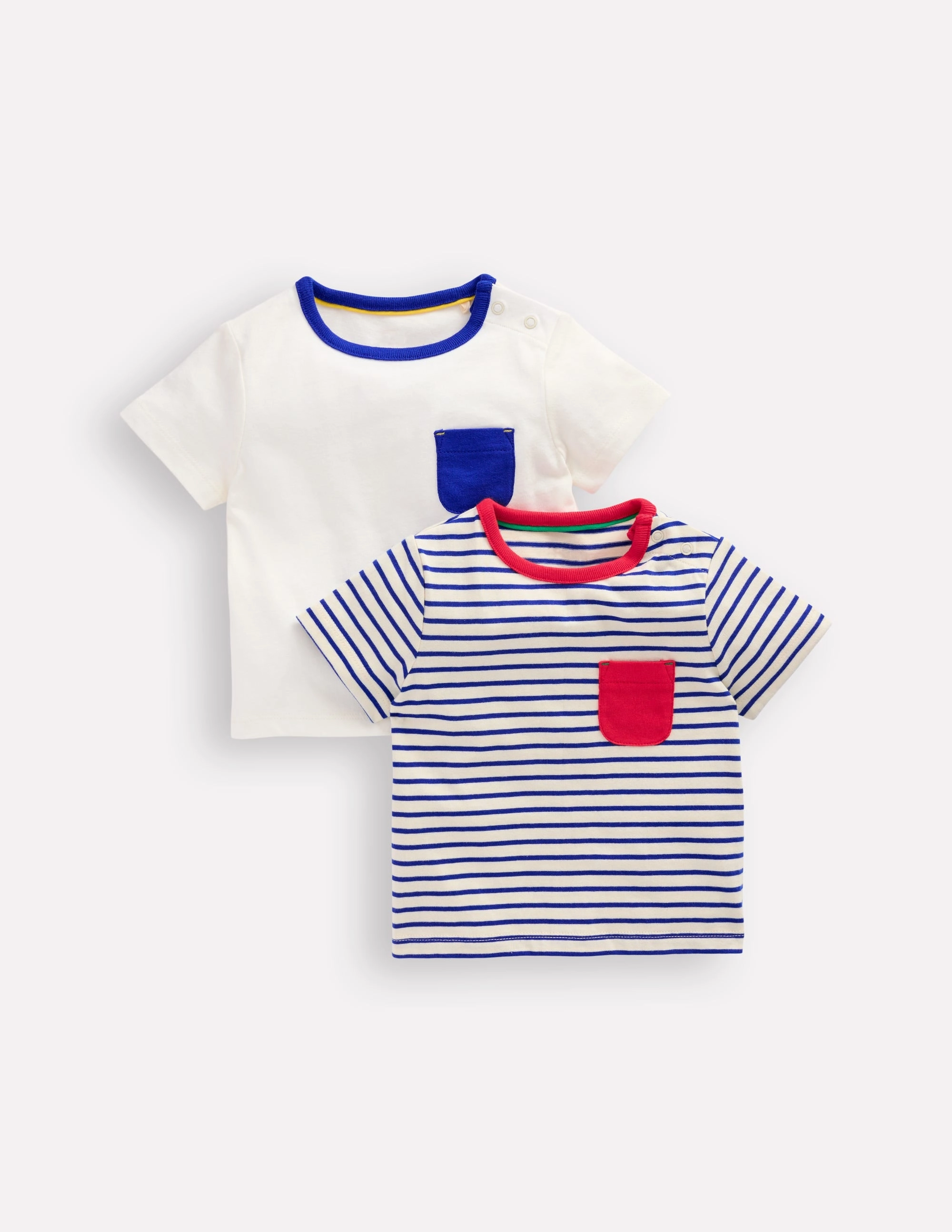 Twin Pack T-shirts-Ivory Stripe Twin Pack ThermalRegulating