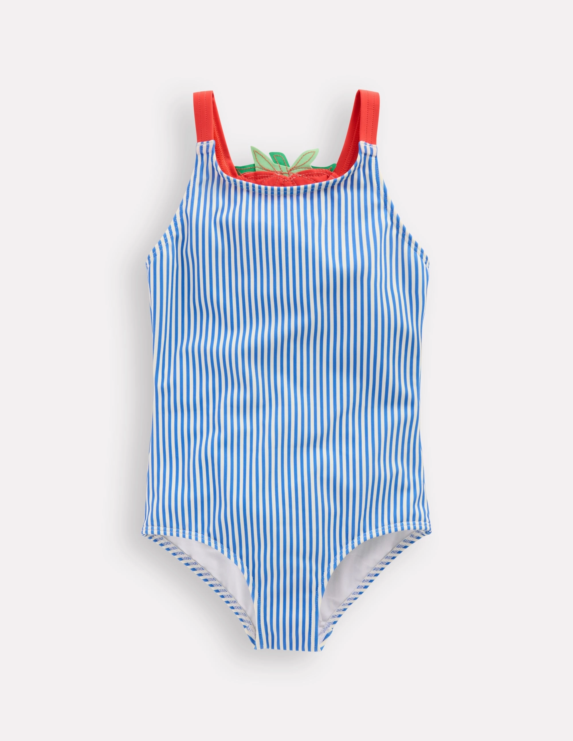 Sunny Retreat Applique Back Swimsuit-Blue Strawberry