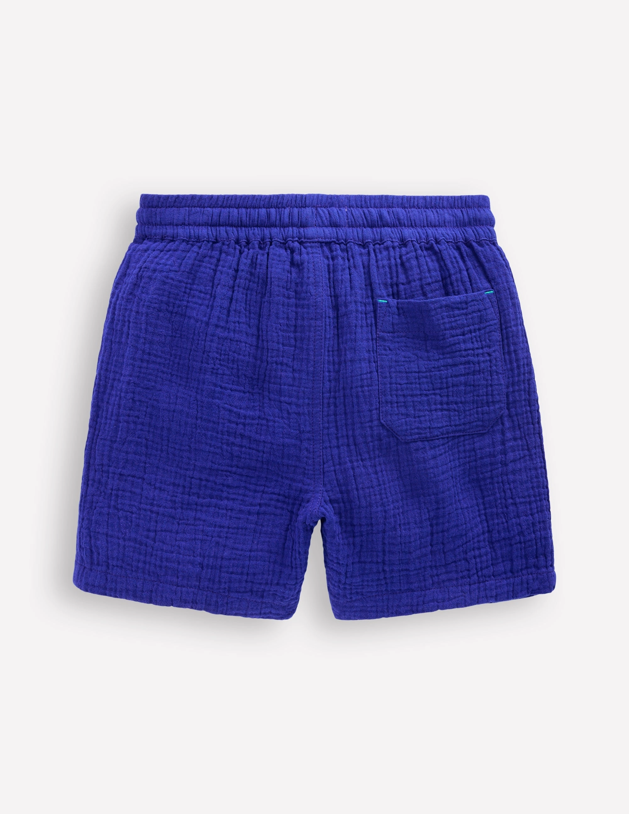Double Cloth Shorts-Bright Blue Fresh Day Weekend Outing