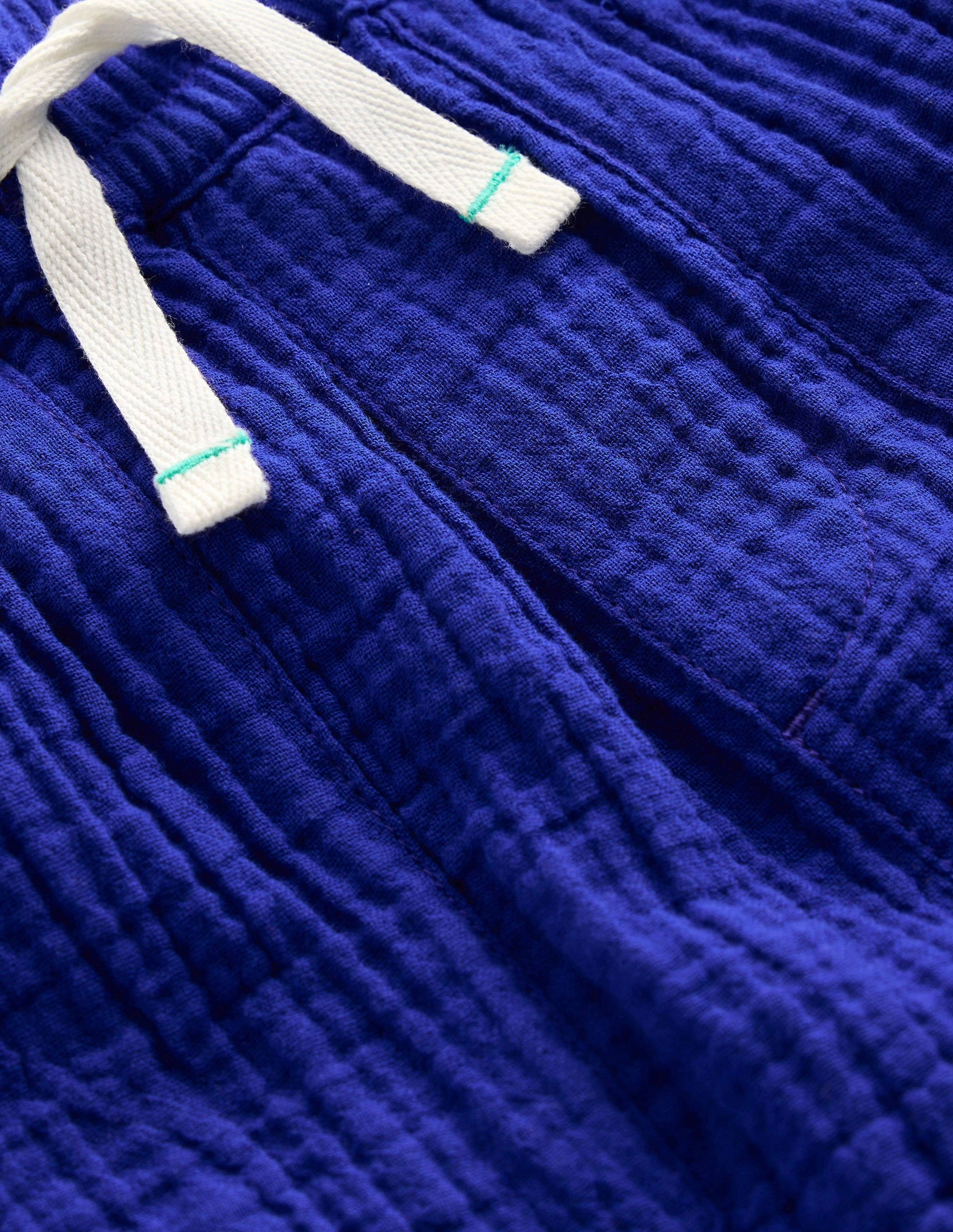 Vented Hem Details Soft touch finish Double Cloth Shorts-Bright Blue