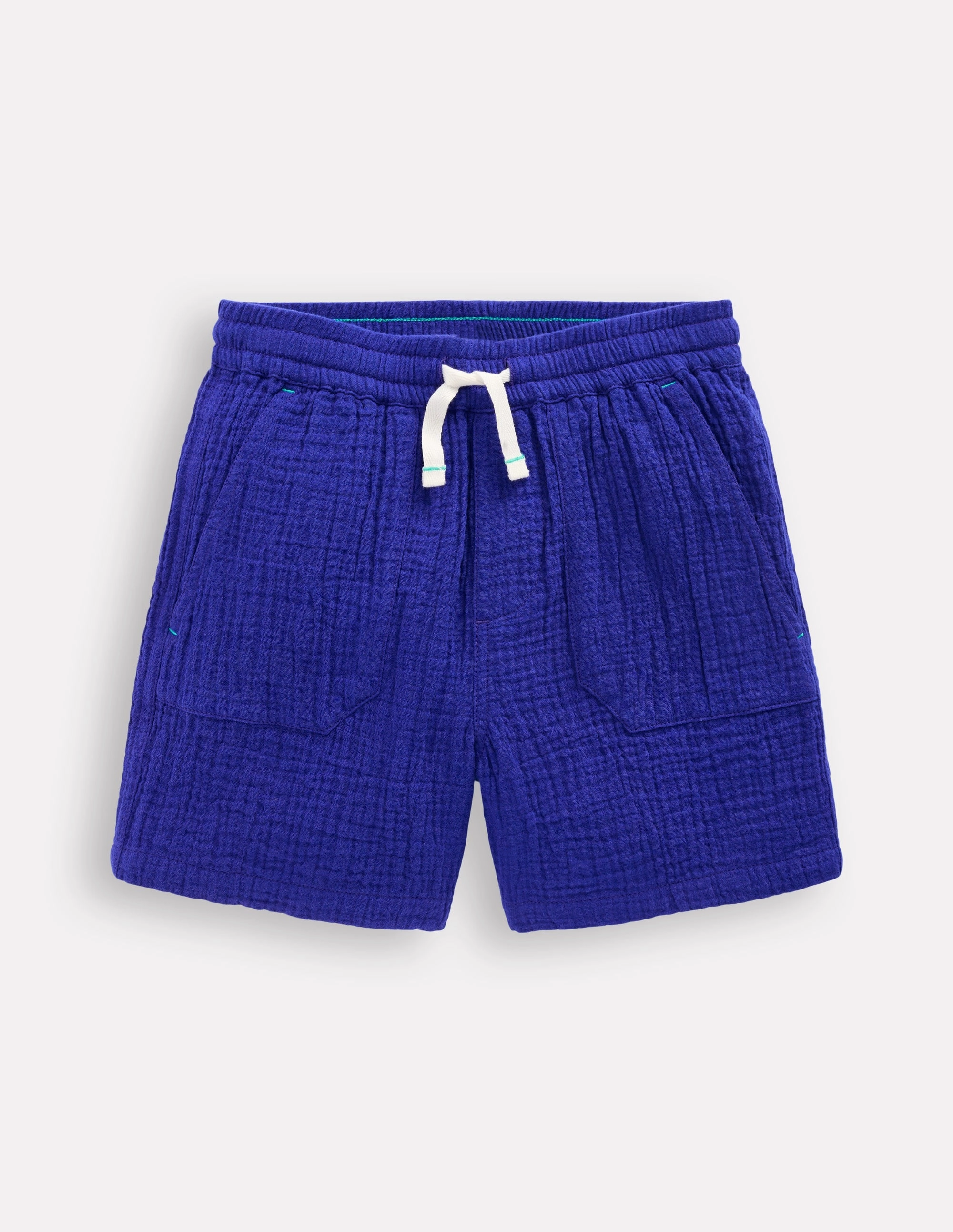 Double Cloth Shorts-Bright Blue Beach essential