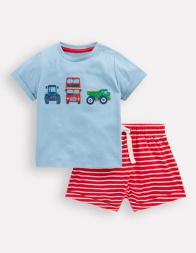 Fresh Sport Work Hot Superstitch Jersey Short Set-Blue Transport Set