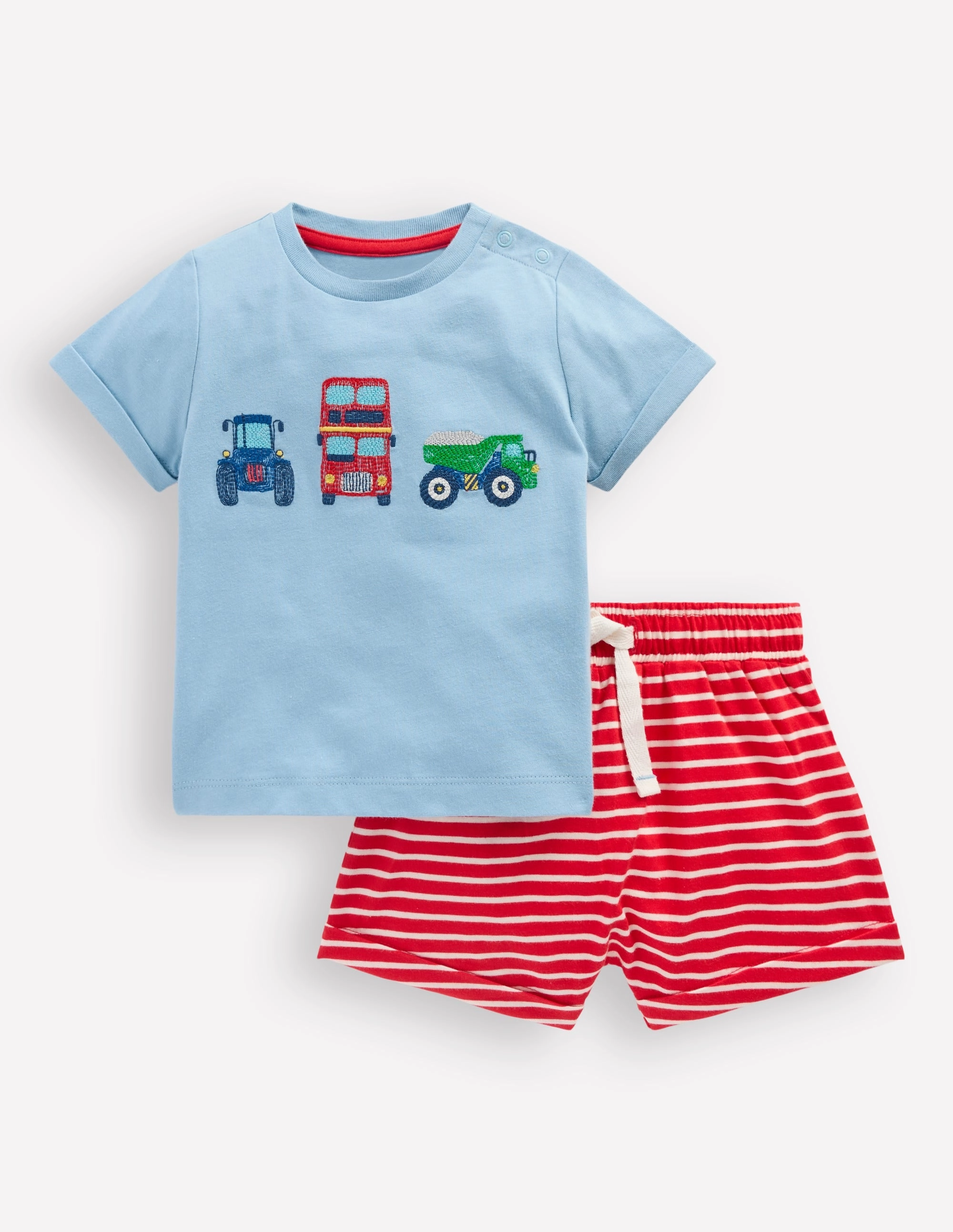 Superstitch Jersey Short Set-Blue Transport Set Picnic Lightweight