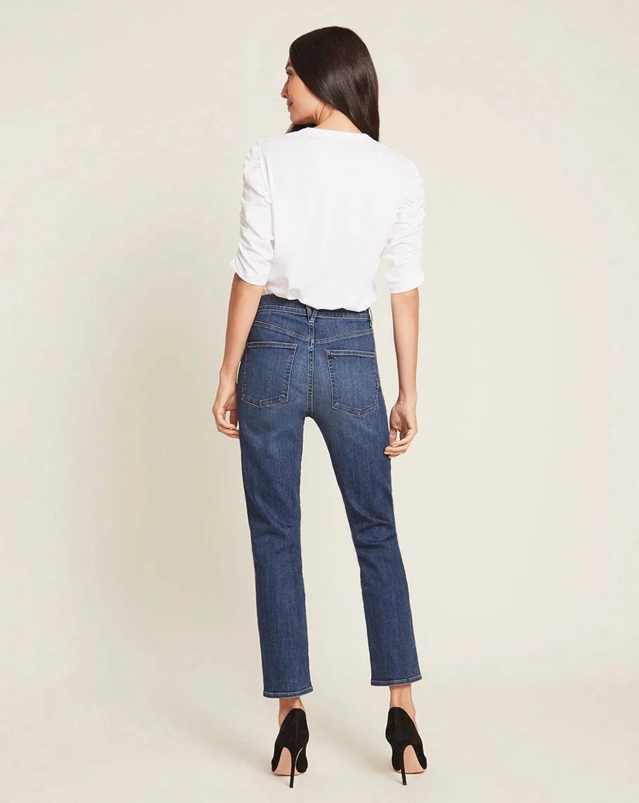 Waldorf Ruched-Tee White HighStretch