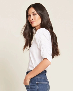 Everyday Jacket Waldorf Ruched-Tee White