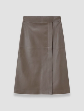 Water Resistant Svres Nappa Leather Skirt