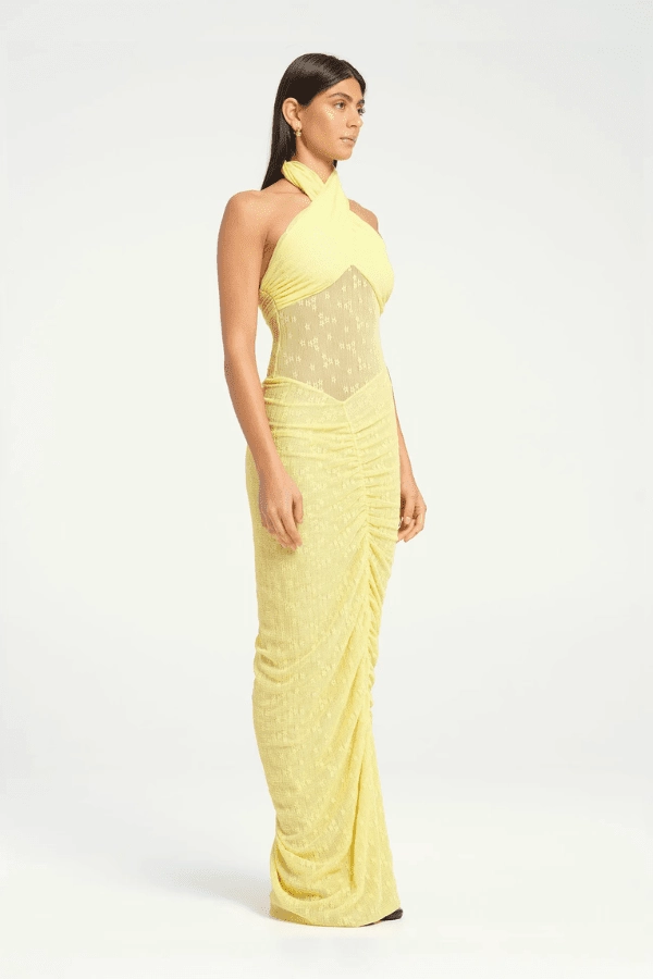 Hudson Lace Maxi Dress Butter packable