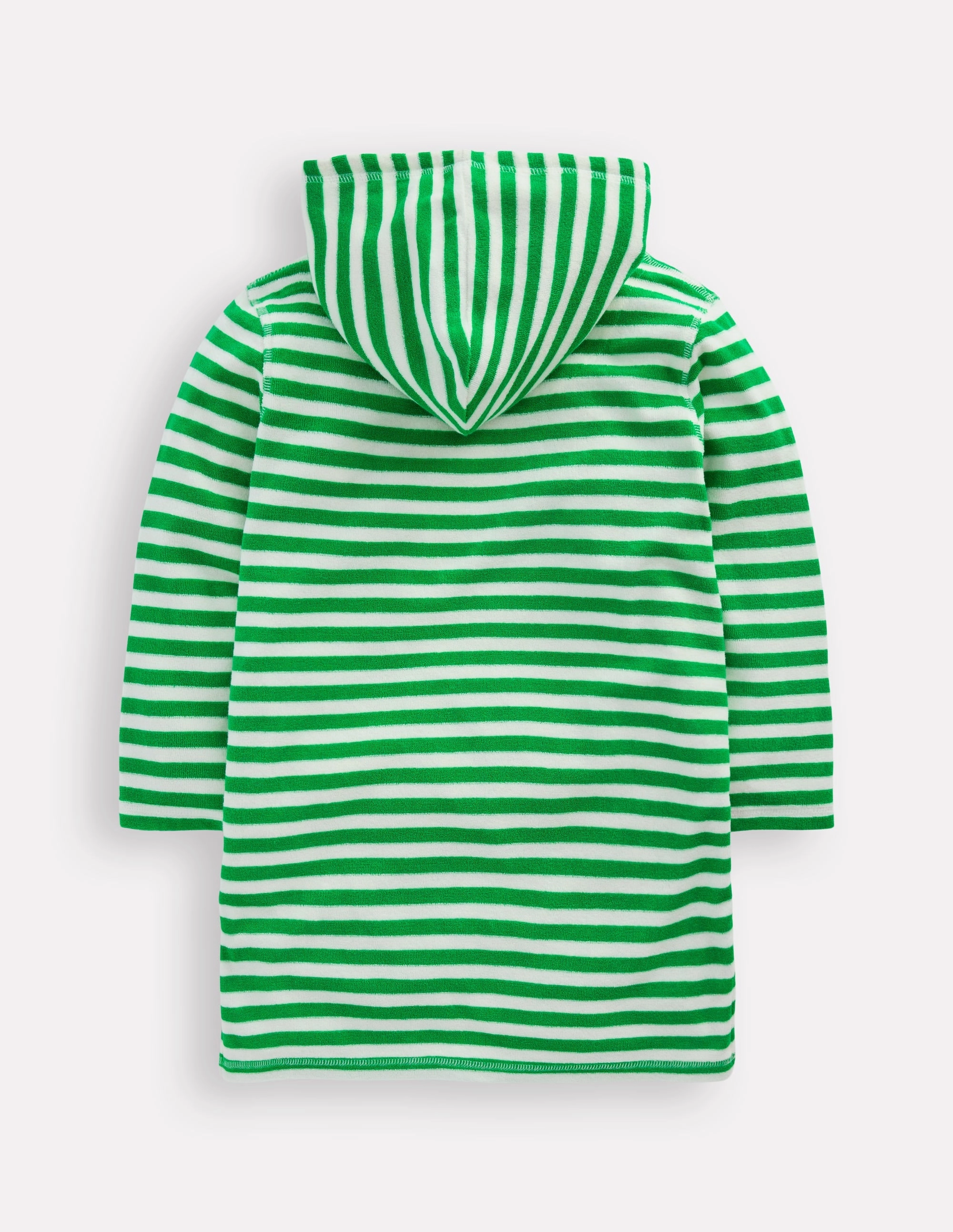 Mara Towelling Throw-On-Green Seahorse Stripe Cool Comfort Lively Colors