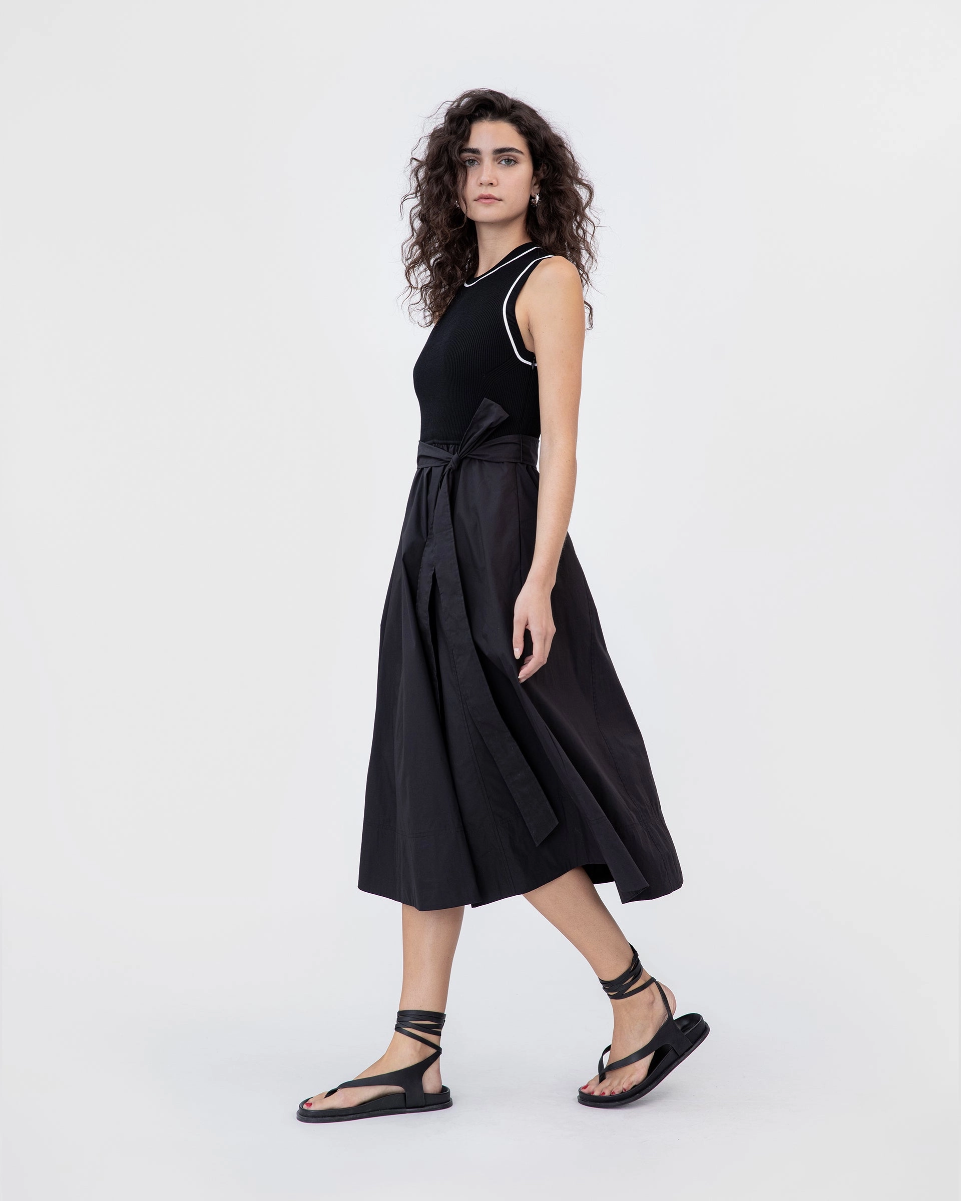 Pleated-Texture Devon Dress