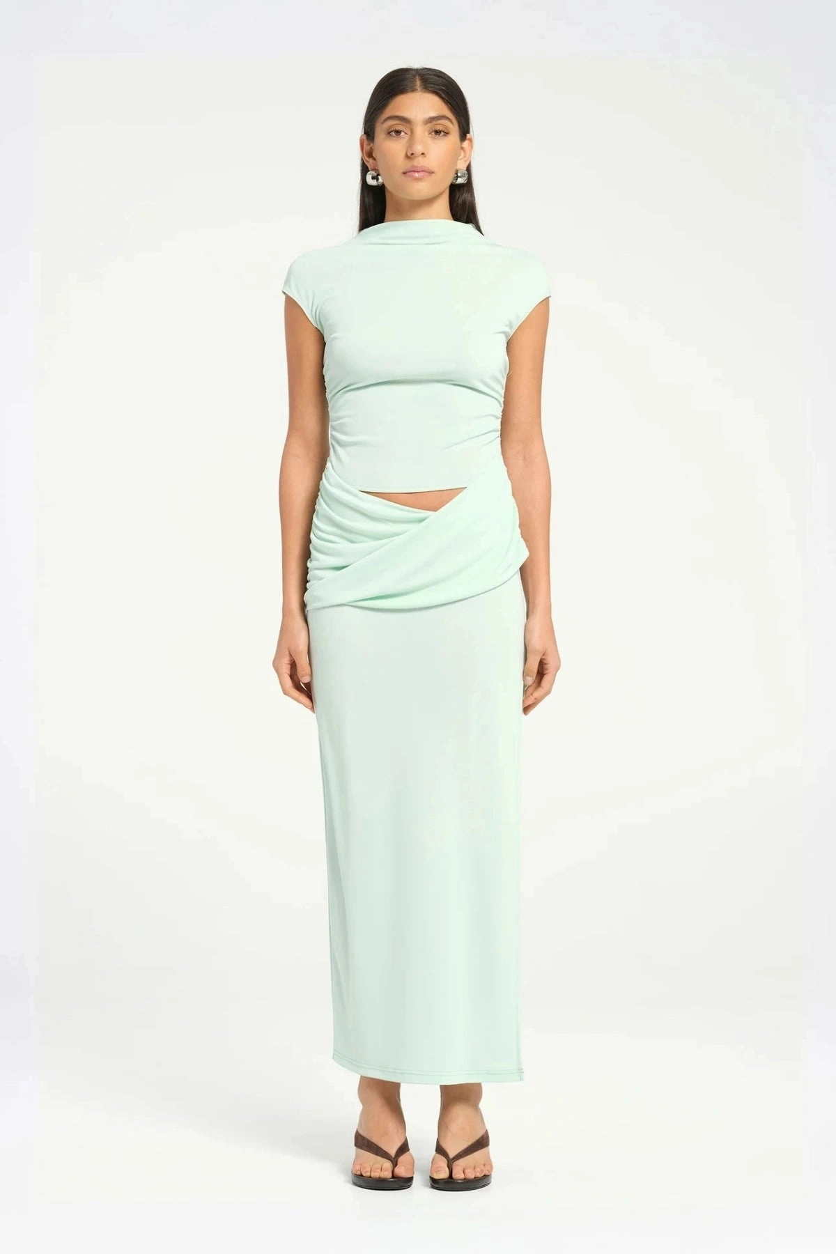 Villa Mood Soft fabric piece Royce Maxi Dress Aqua