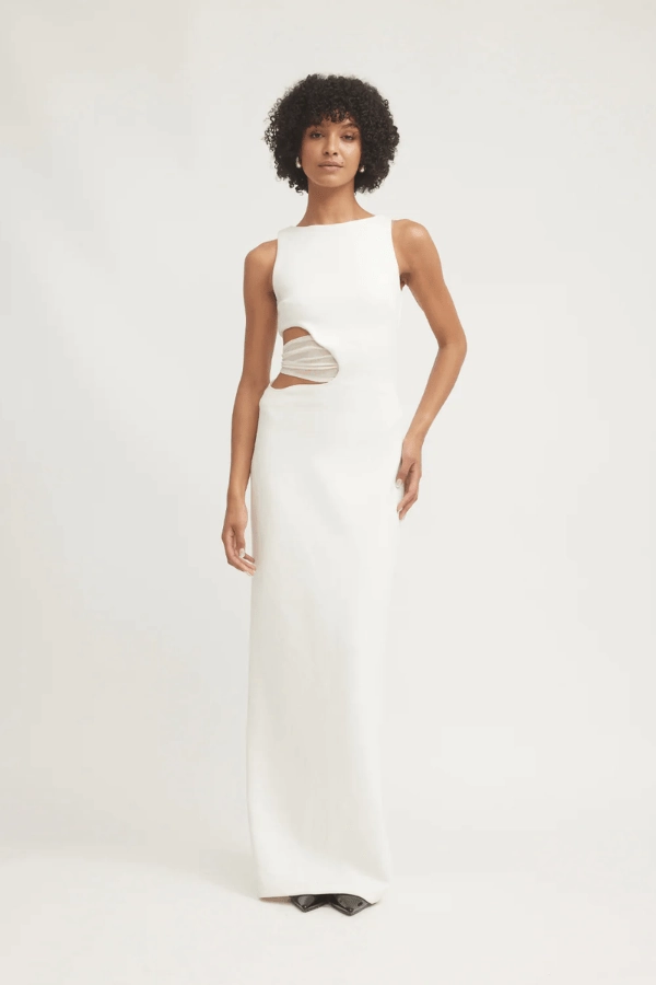 Valentina Dress Ivory Classic and Modern Flattering Look Wear