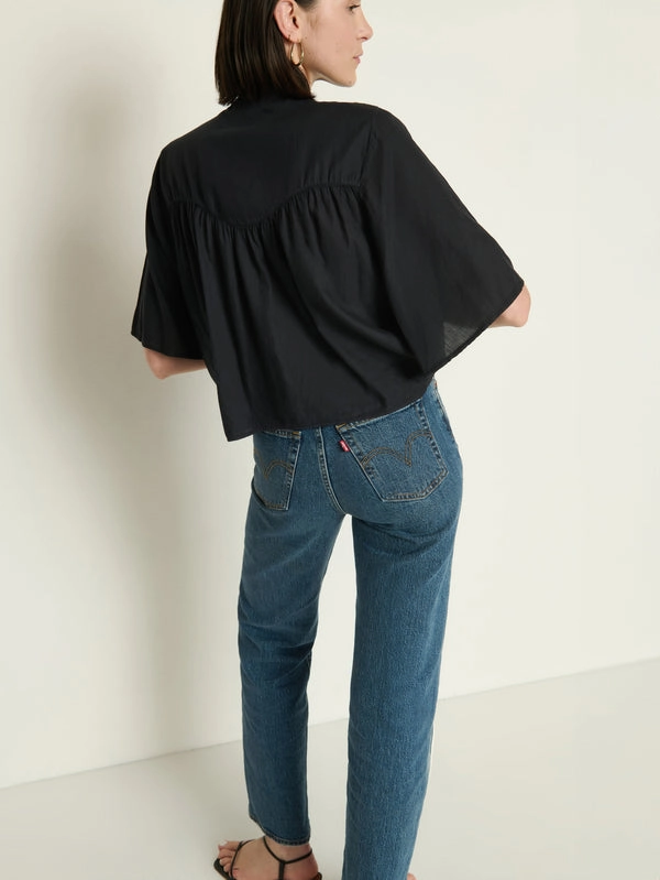 EasyCare Material Reinforced Shoulders VALERIE TIE NECK TOP