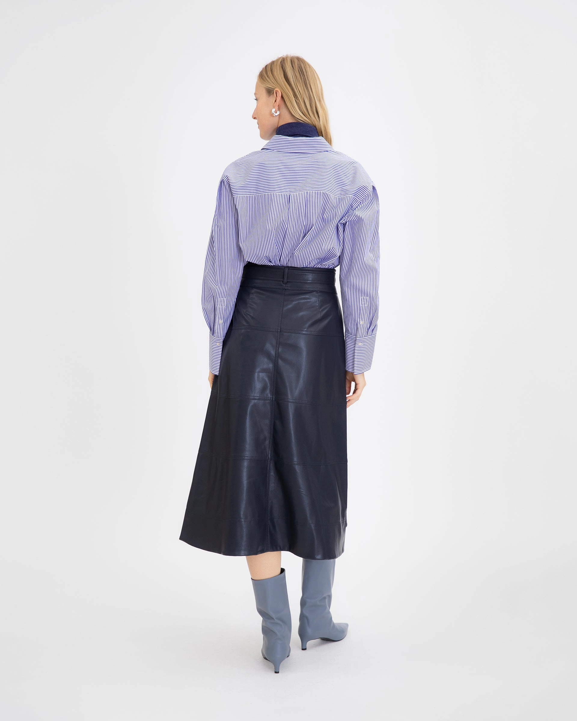 Vegan Leather Hudson Skirt Elasticized Cuffs