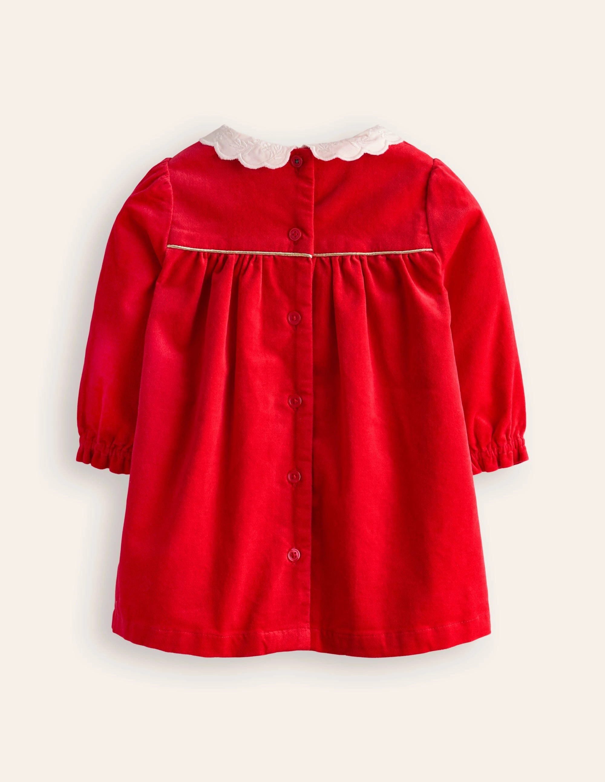 Velvet Dress-Poppy Red Smart Piece