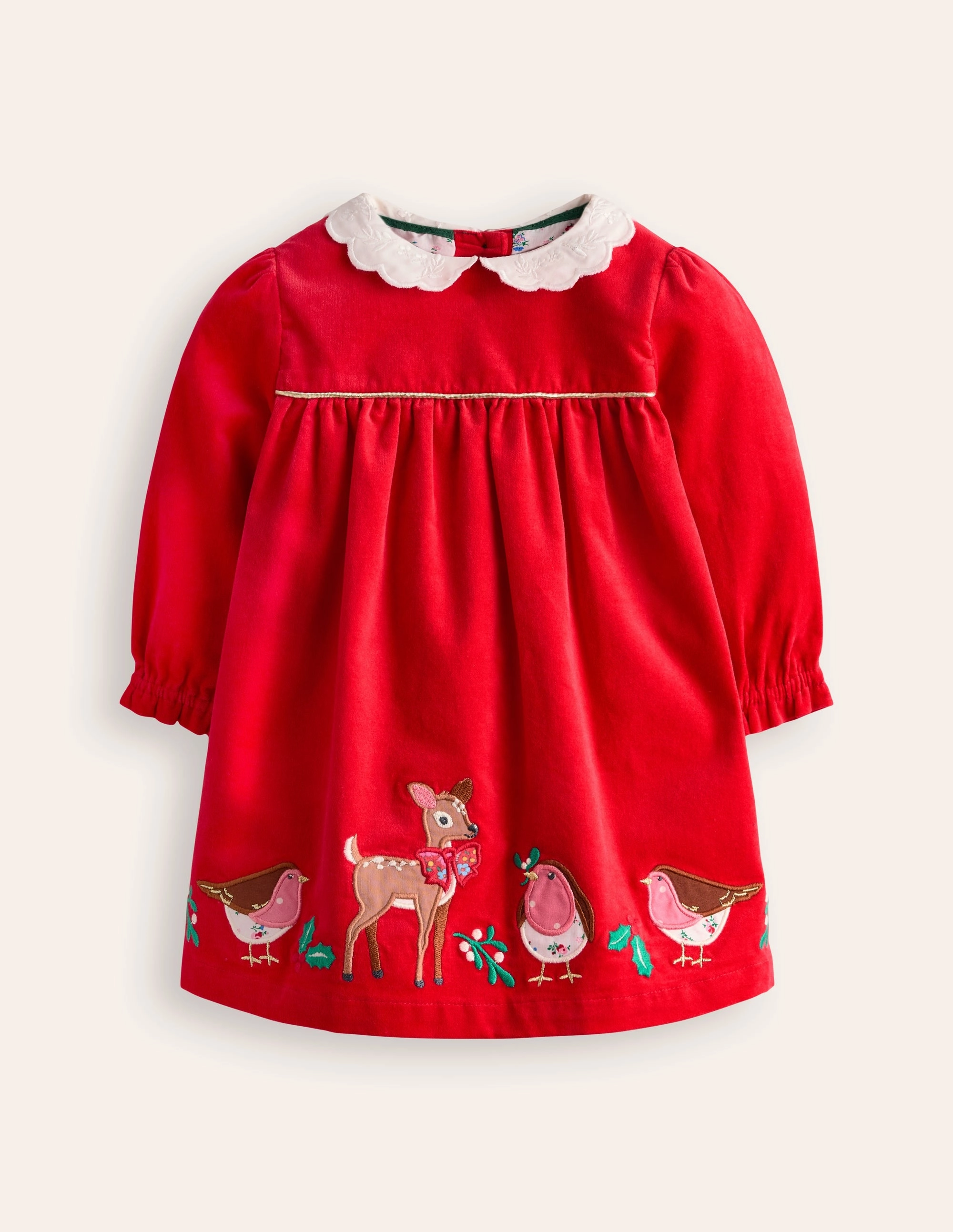 Travel piece Velvet Dress-Poppy Red