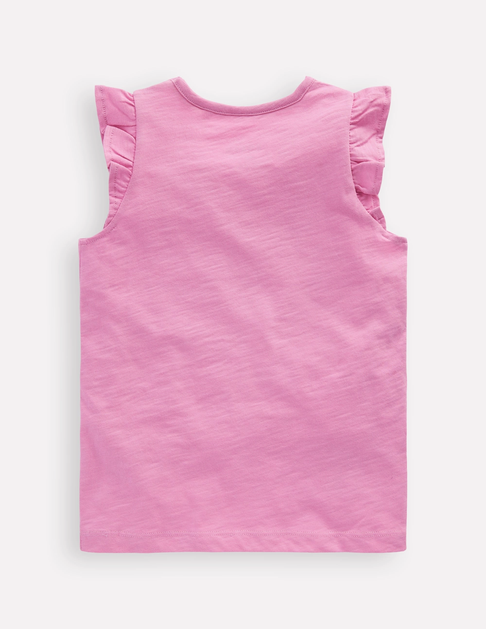 Low Profile Zipper Short Sleeve Frill Logo Top-Chalk Pink Ice Creams