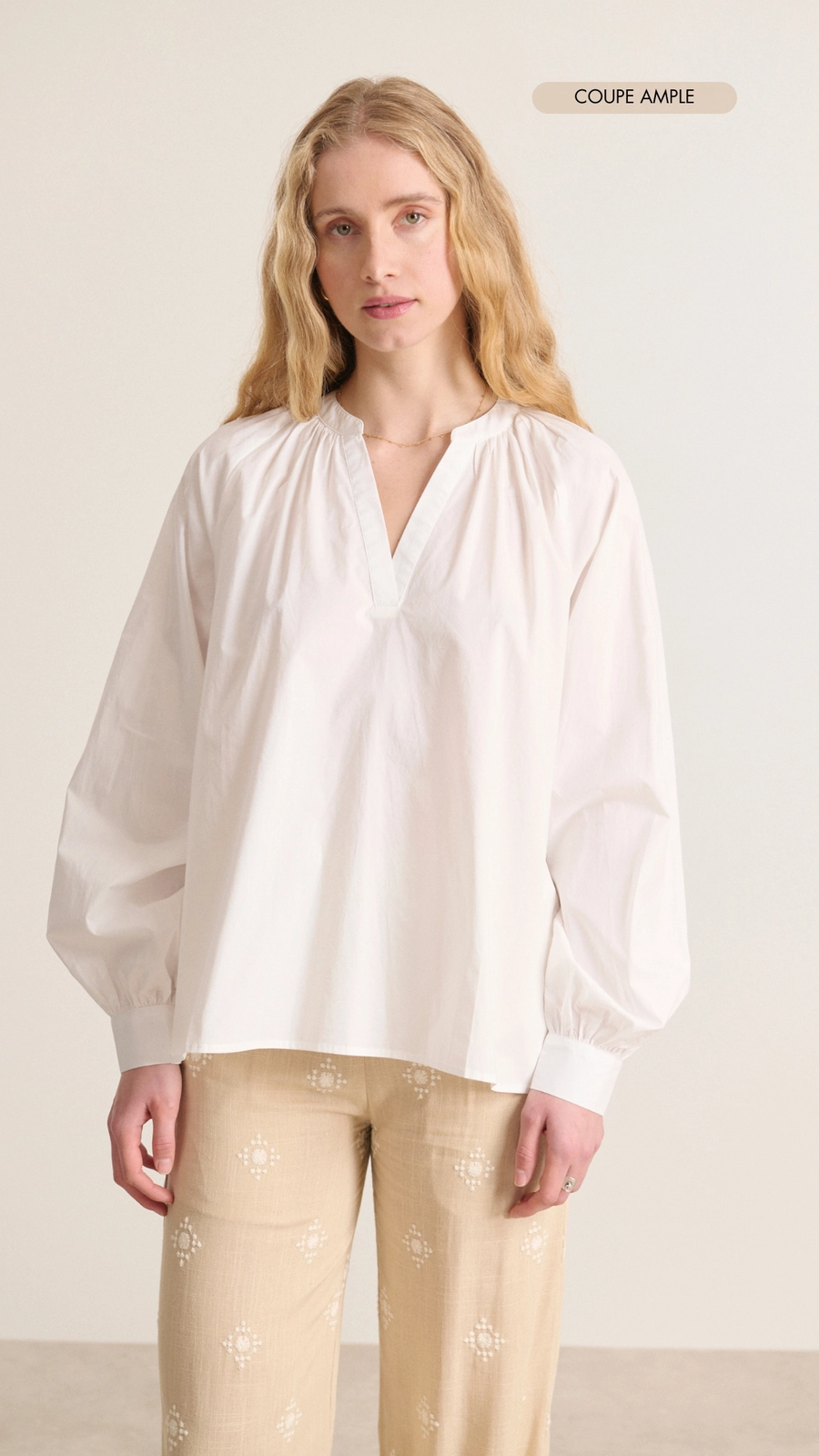 VERO BLOUSE Lightweight Weave Material Friction Resistant Shoulder