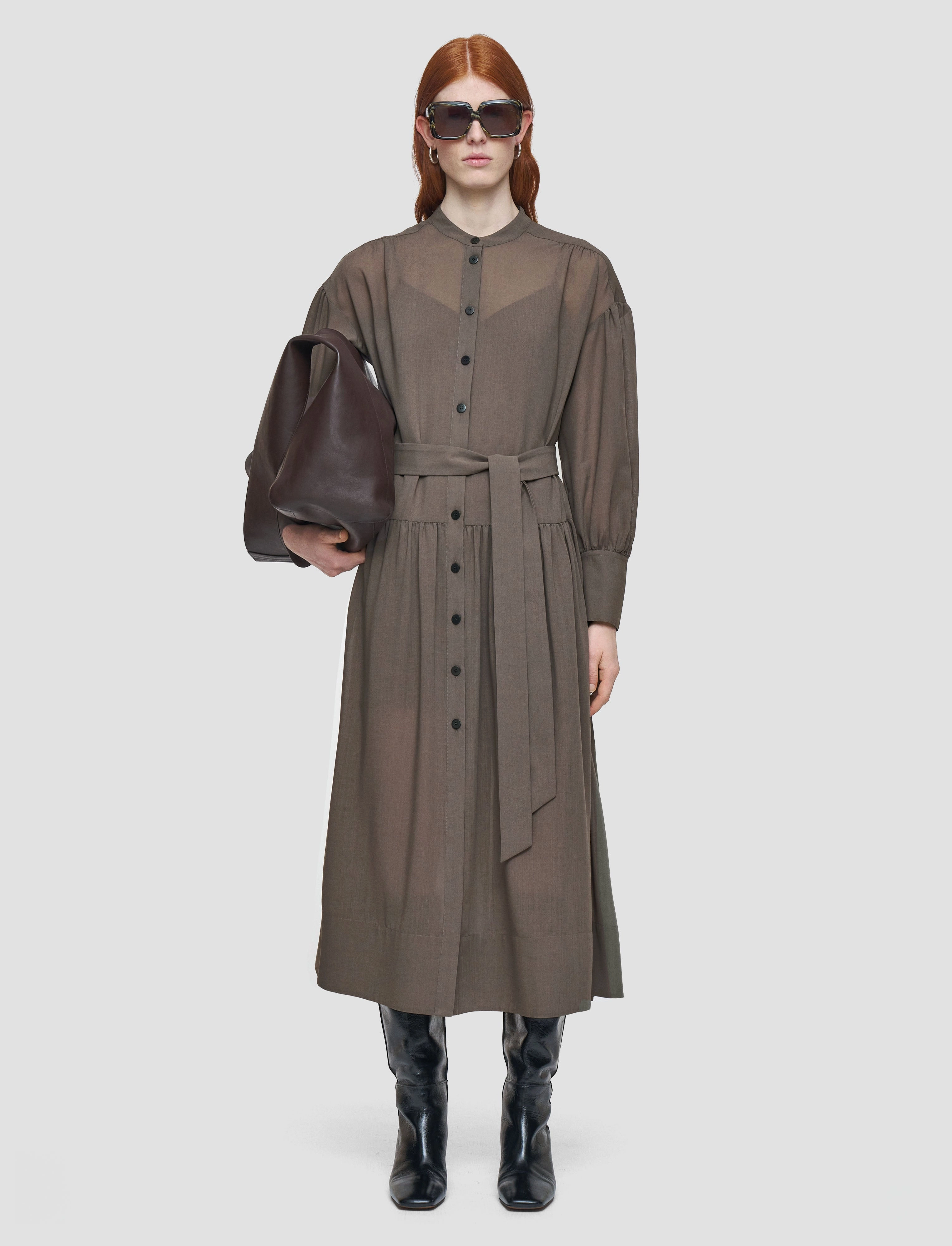 Emma Sheer Fine Wool Dress Light Attitude Breeze Flow