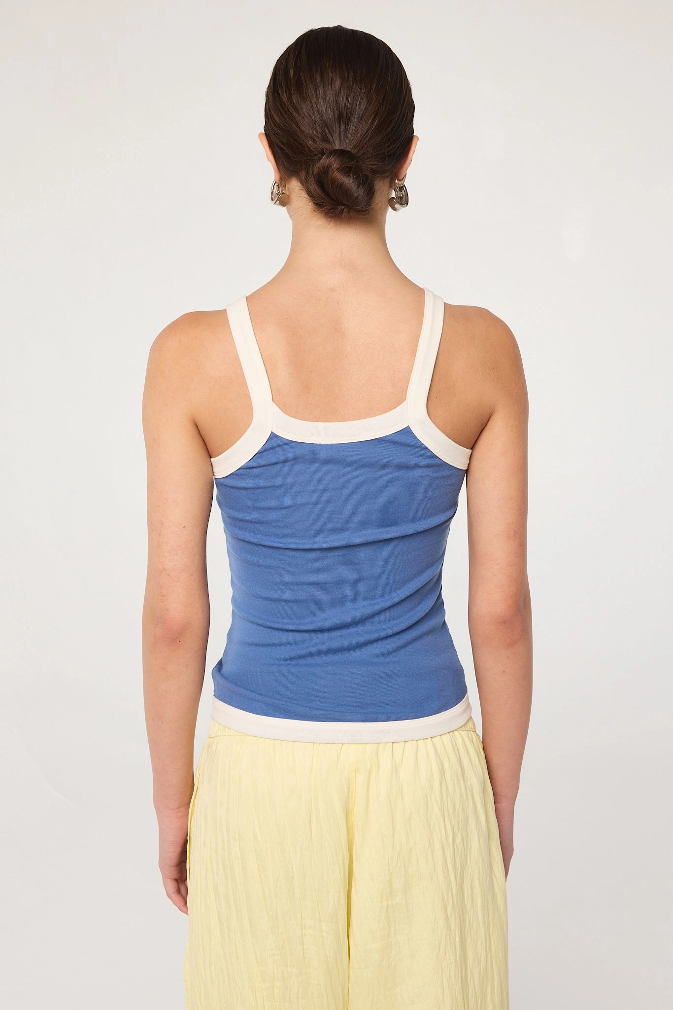 Layered Collar Design BondedShoulderTaping TOVI TANK TOP