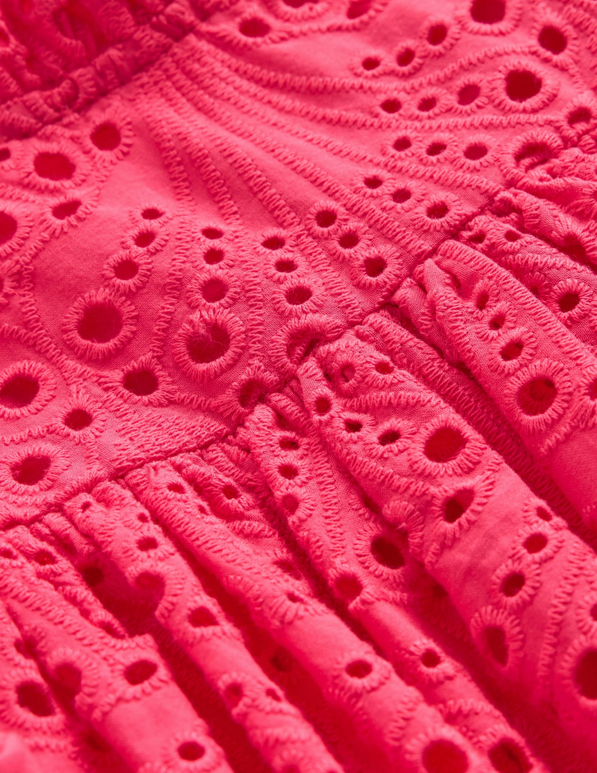 Sharp Design Scallop Broderie Dress-Camelia Pink