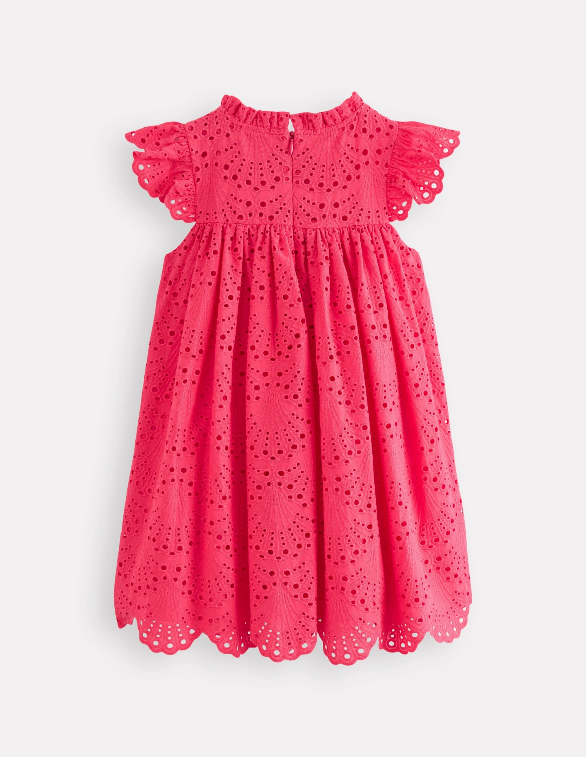 Scallop Broderie Dress-Camelia Pink Mood Focused
