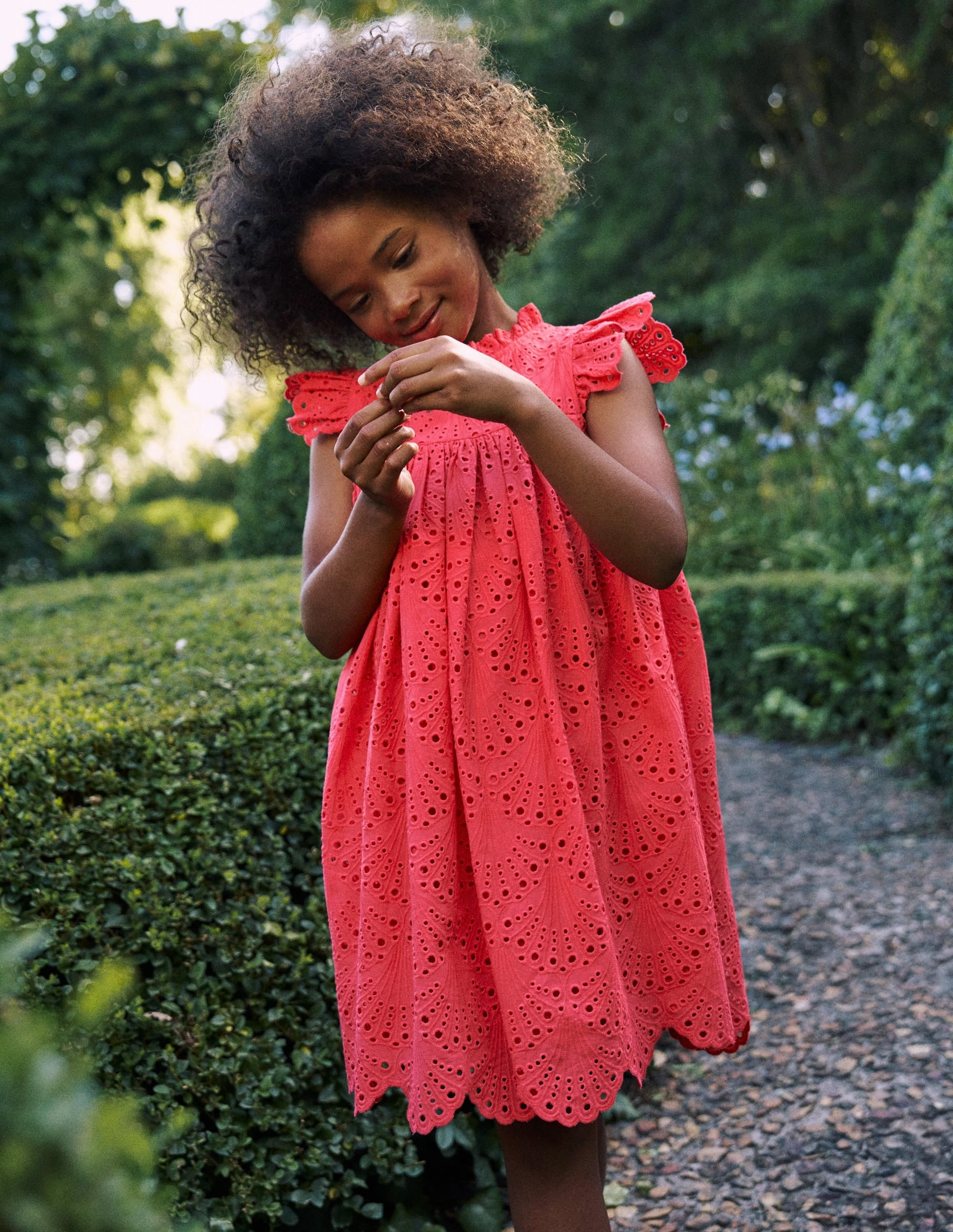 Cozy Design Daily Go Scallop Broderie Dress-Camelia Pink