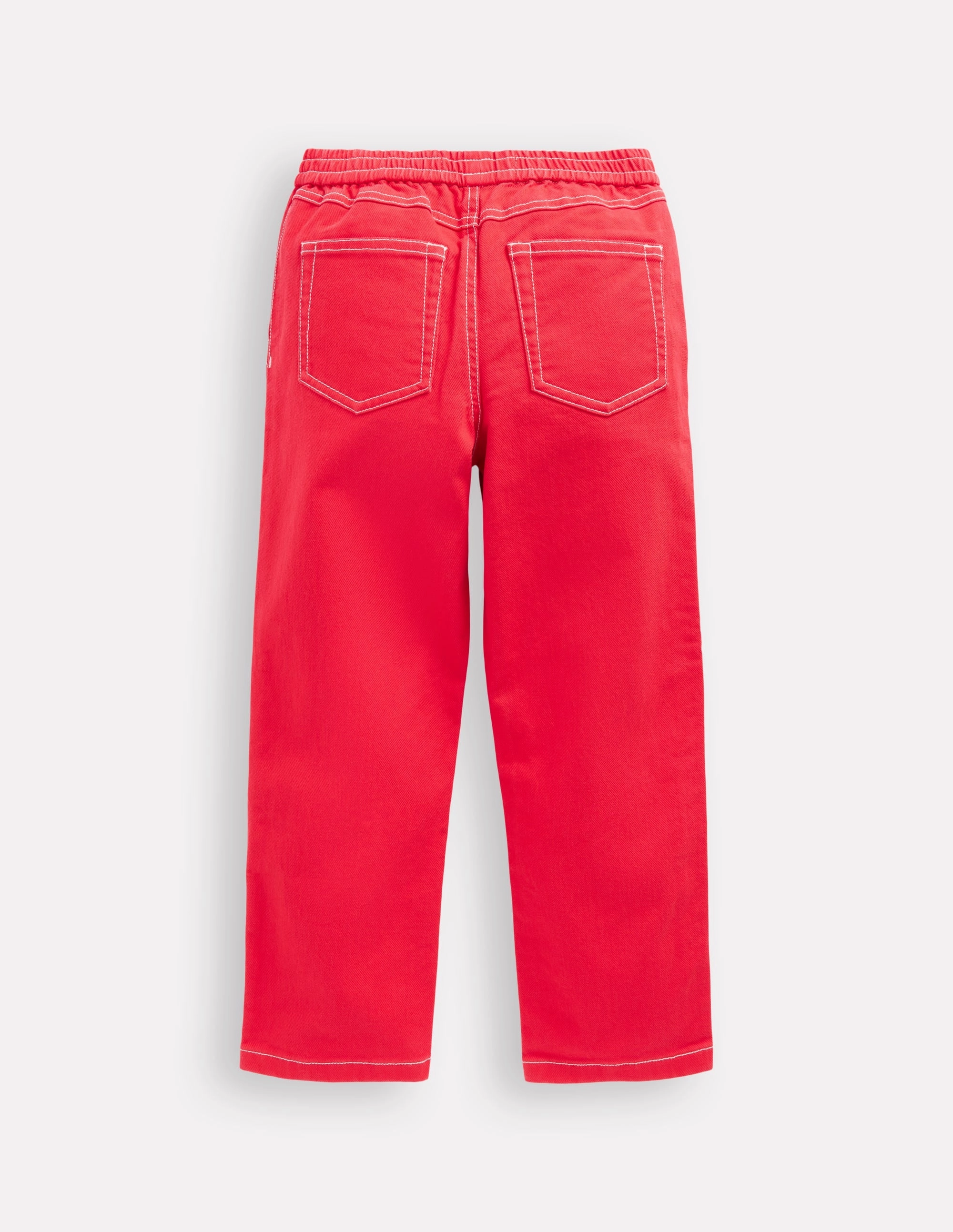 Pull-on Cotton Trouser-Strawberry Tart Red Workout Ready