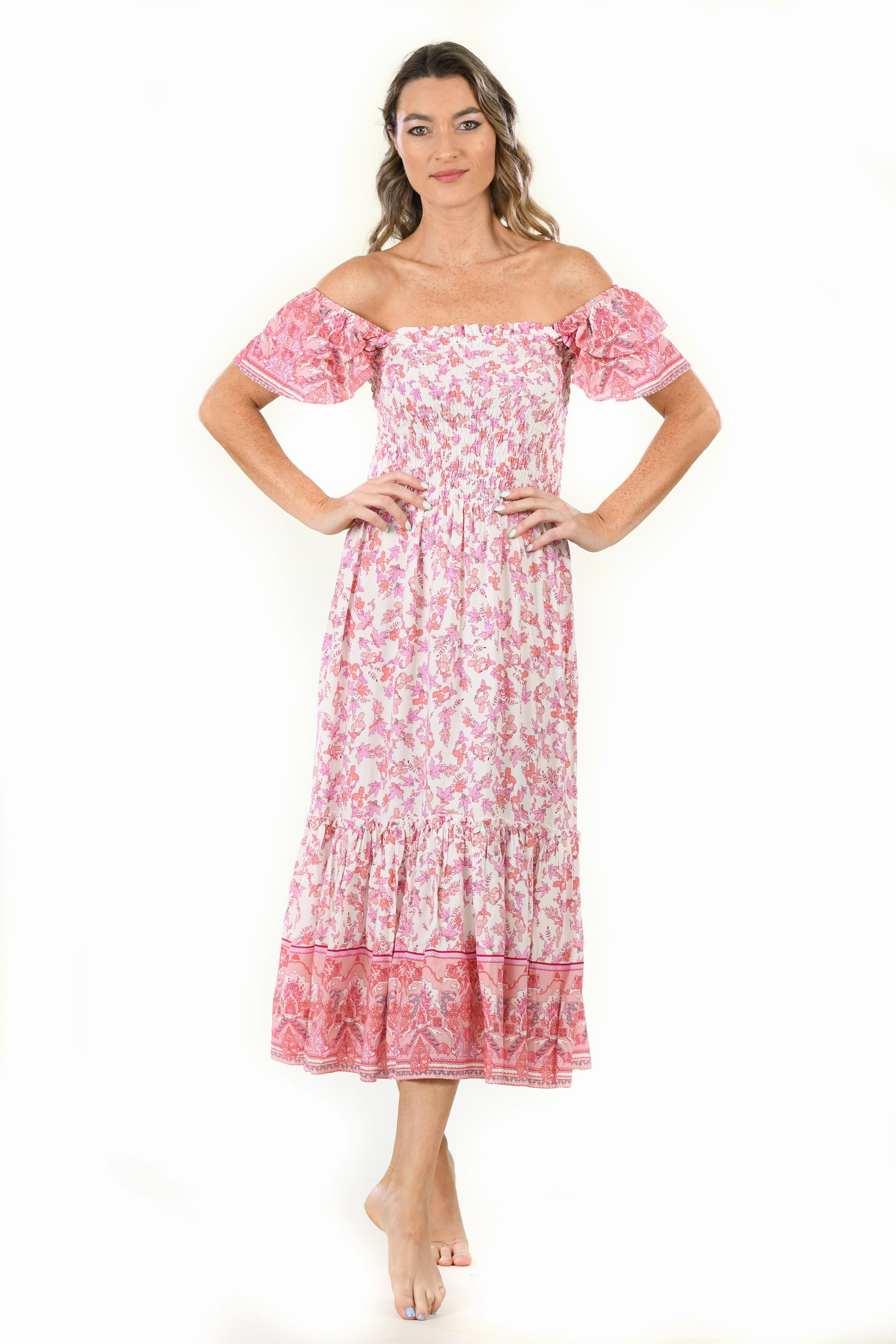 Matilda Dress / Rouge Floral ComfortFitDesign Smart Blend