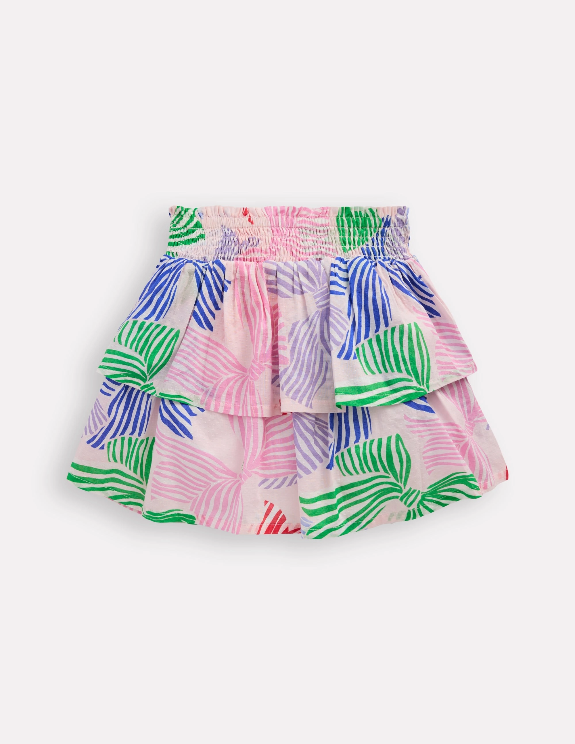 Tiered Woven Skirt-French Pink Bows music concert