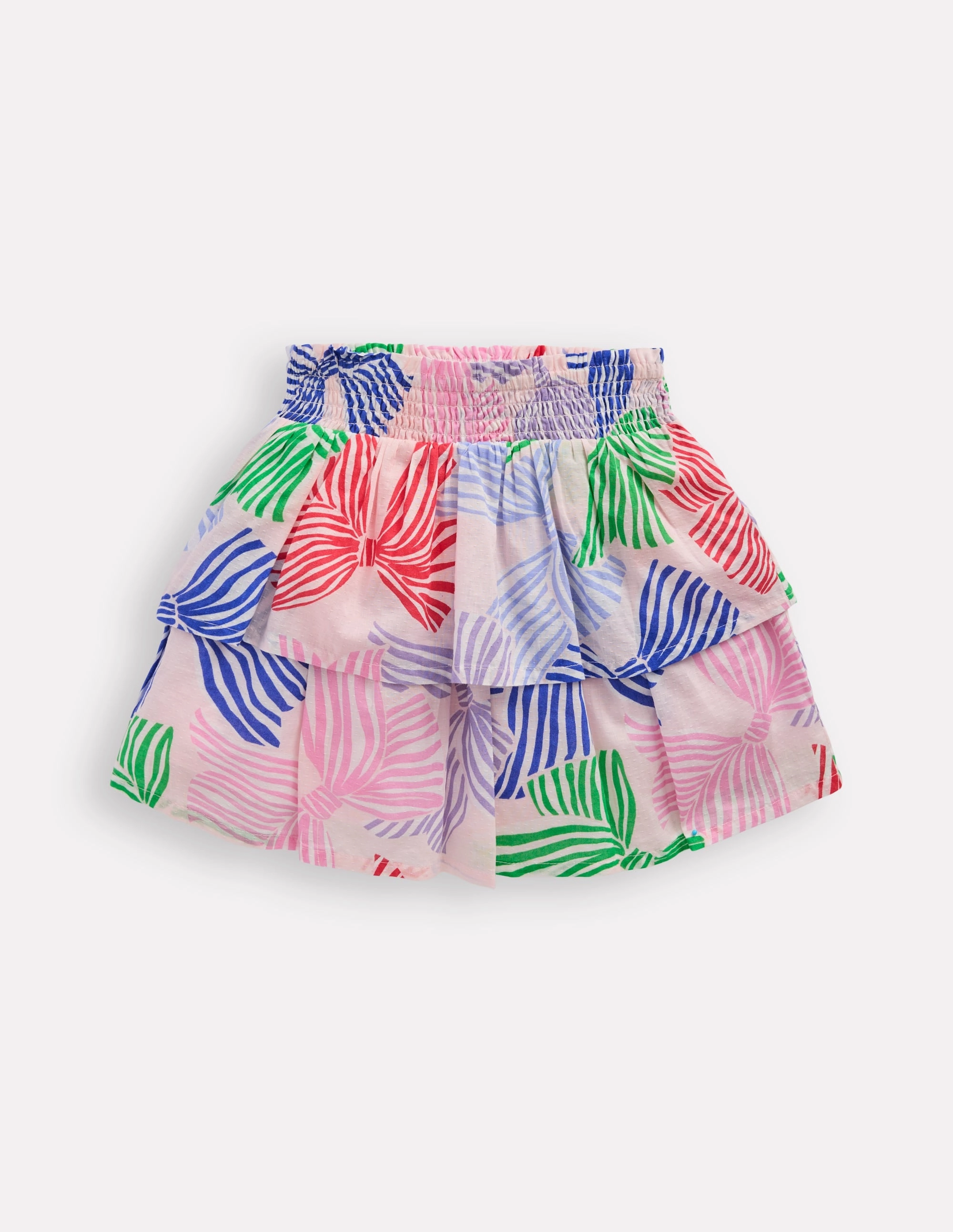 Essential Style Tiered Woven Skirt-French Pink Bows