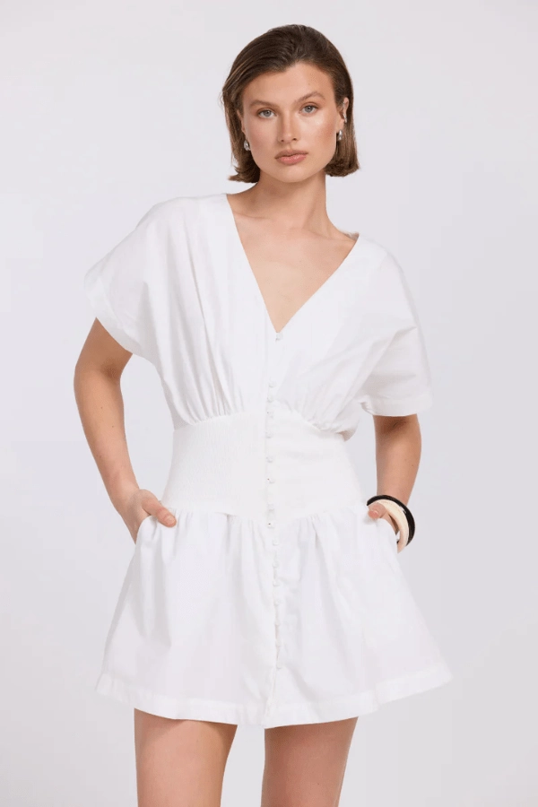 Summer Staple Versed Mini Dress Chalk