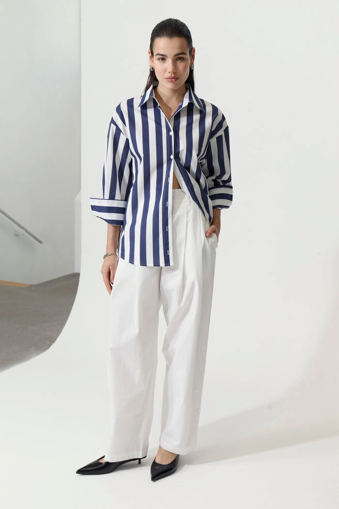 Drop Shoulder Cut Formal Blouse VICENZO SHIRT