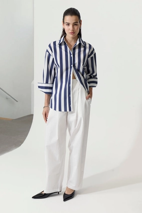 Drop Shoulder Cut Formal Blouse VICENZO SHIRT