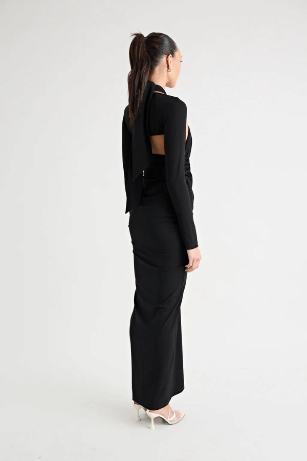 Calm Tone Victoria Maxi Dress Black