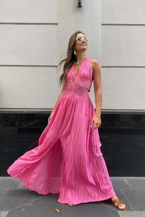 ruffle trim Field Fresh Artemis Dress Pink