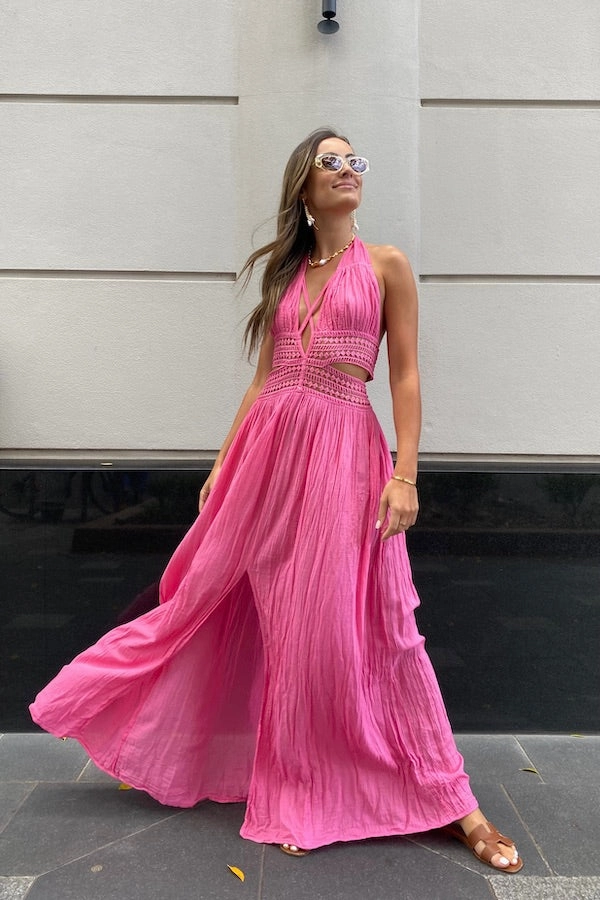 ruffle trim Field Fresh Artemis Dress Pink