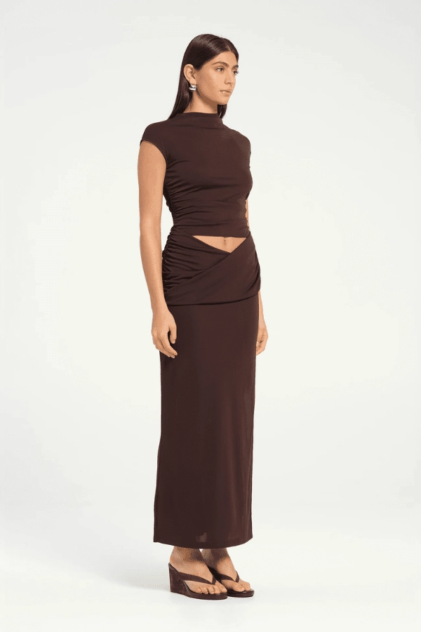 Chill Wear Royce Maxi Dress Chocolate