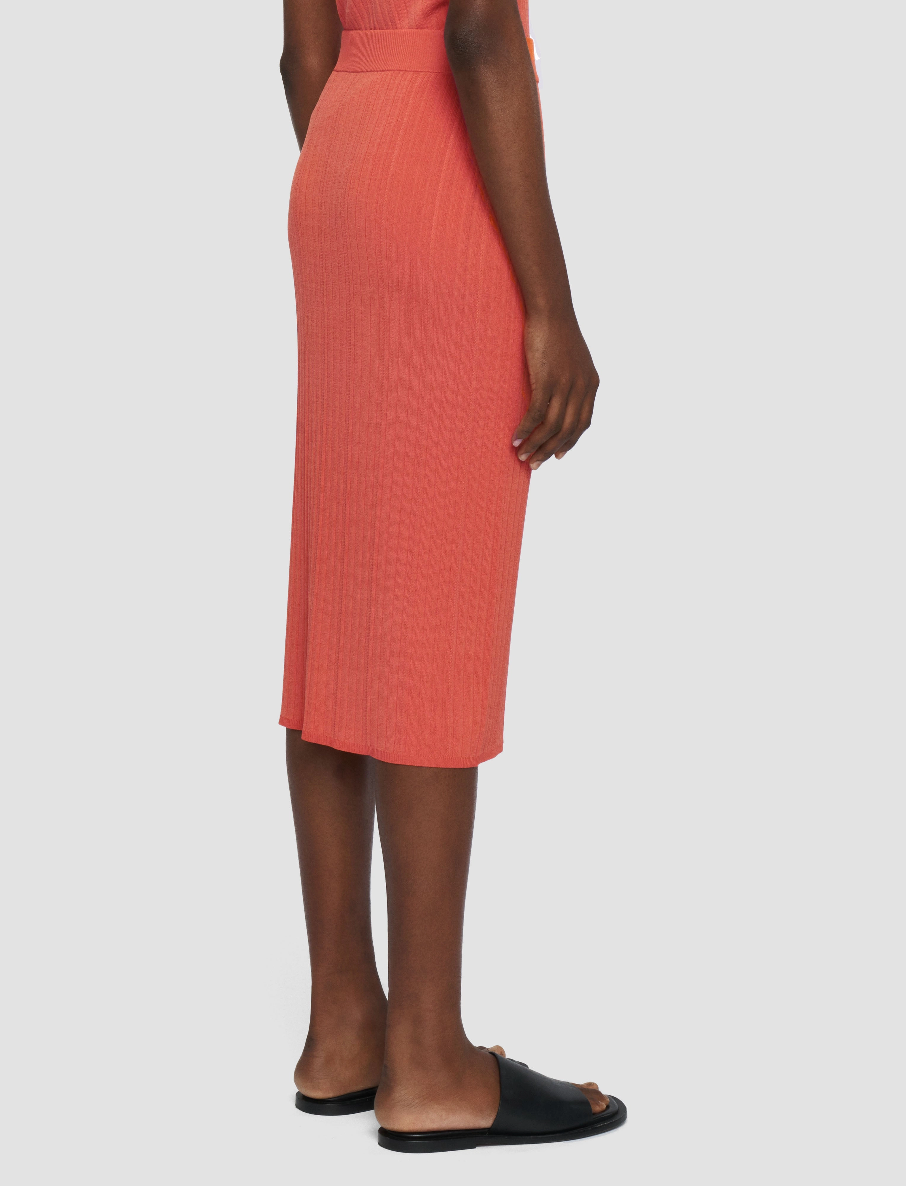 Viscose Rib Knit Skirt Stylish Choice