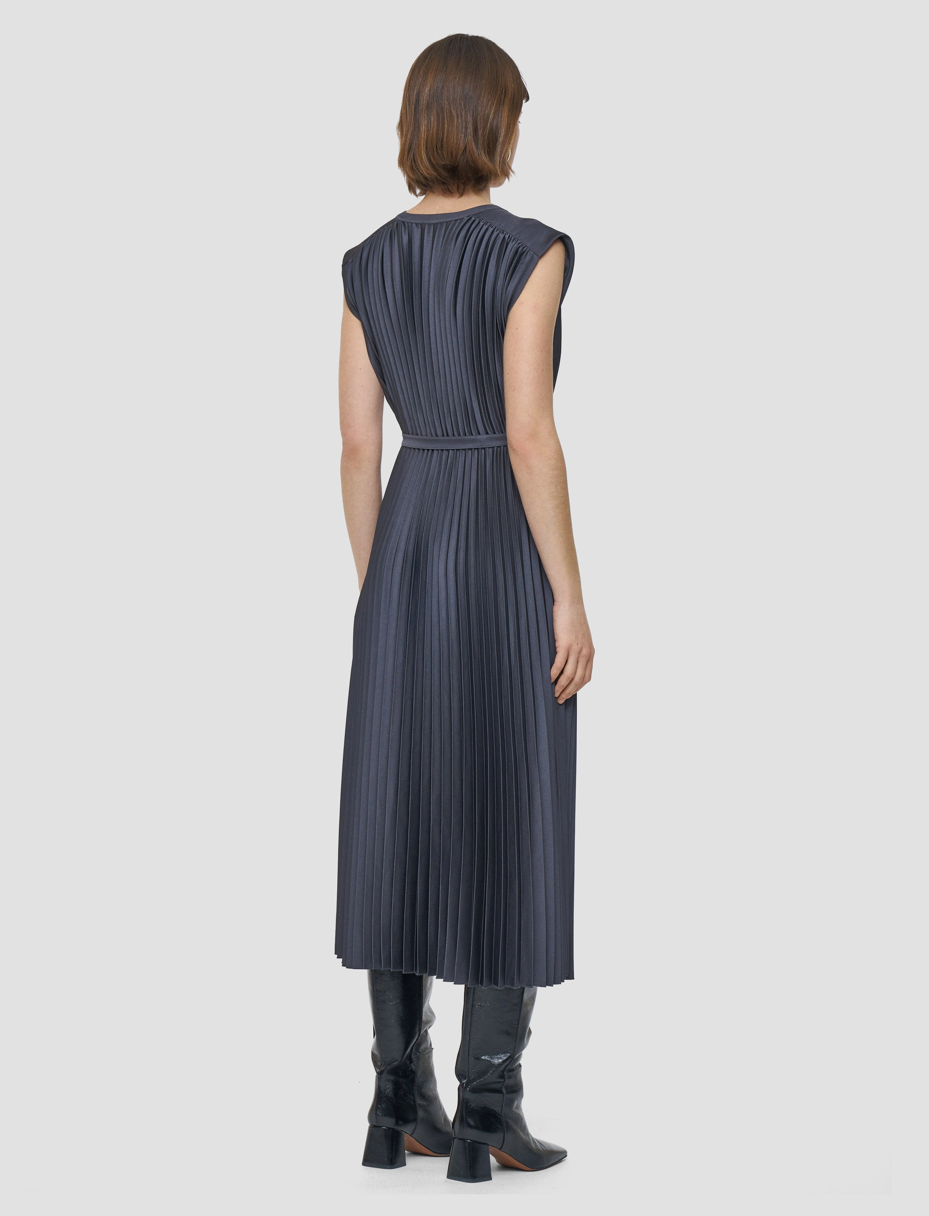Volta Knit Weave Pliss Dress Minimalist-Trend