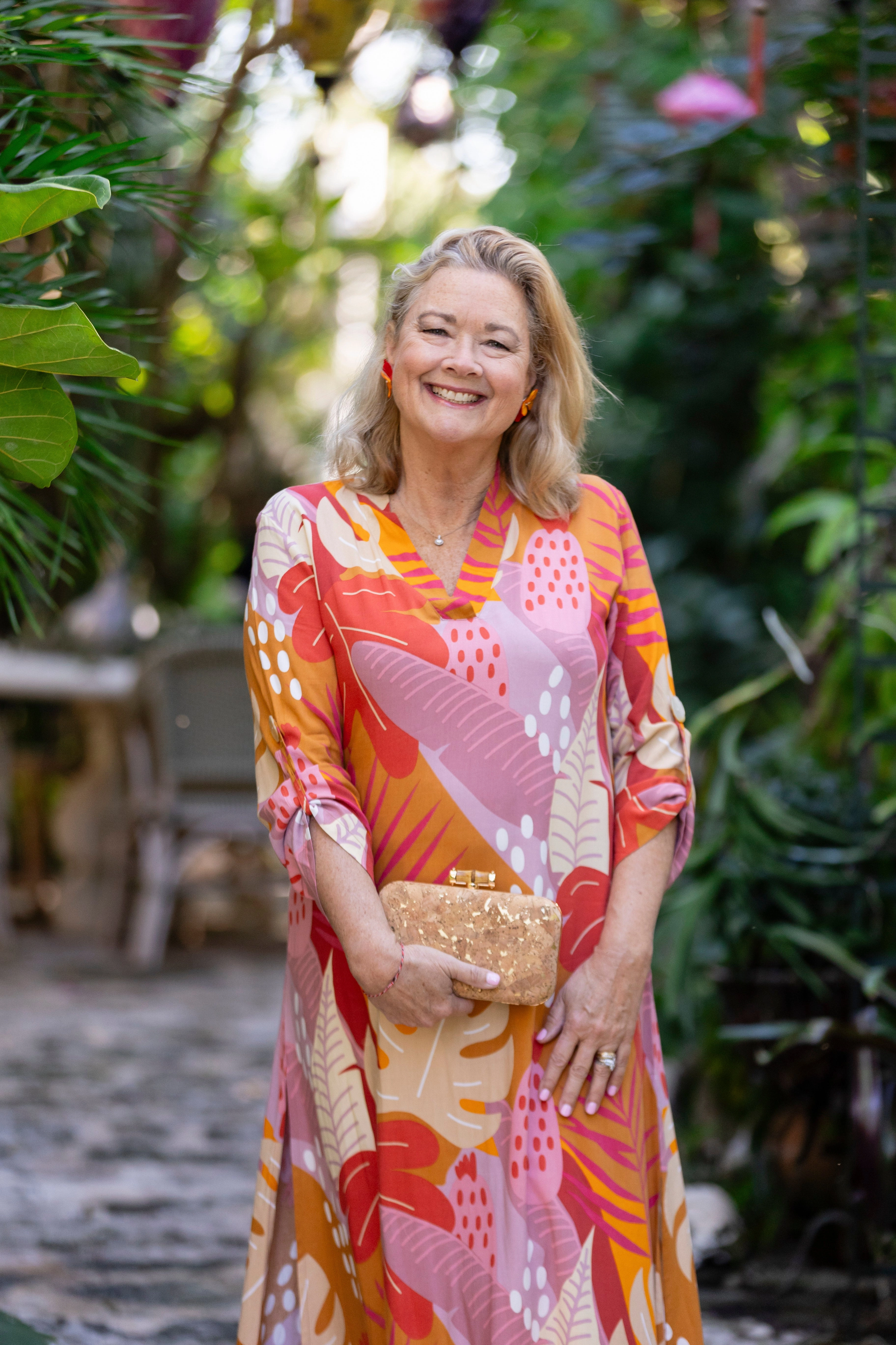 Exuma Kaftan / Citrus Tropical TaglessDesign Side-Slit