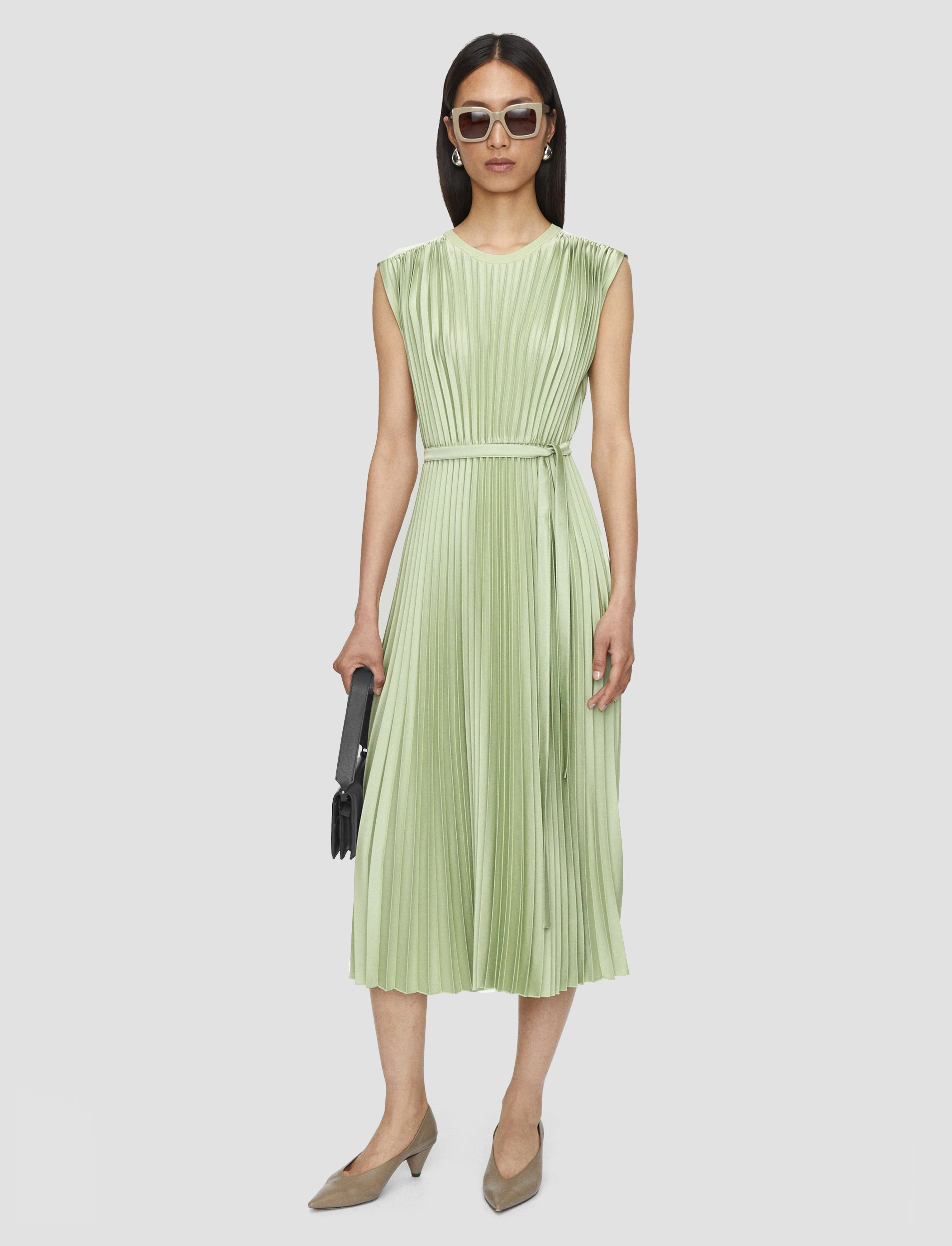 Youthful Style Volta Knit Weave Pliss Dress