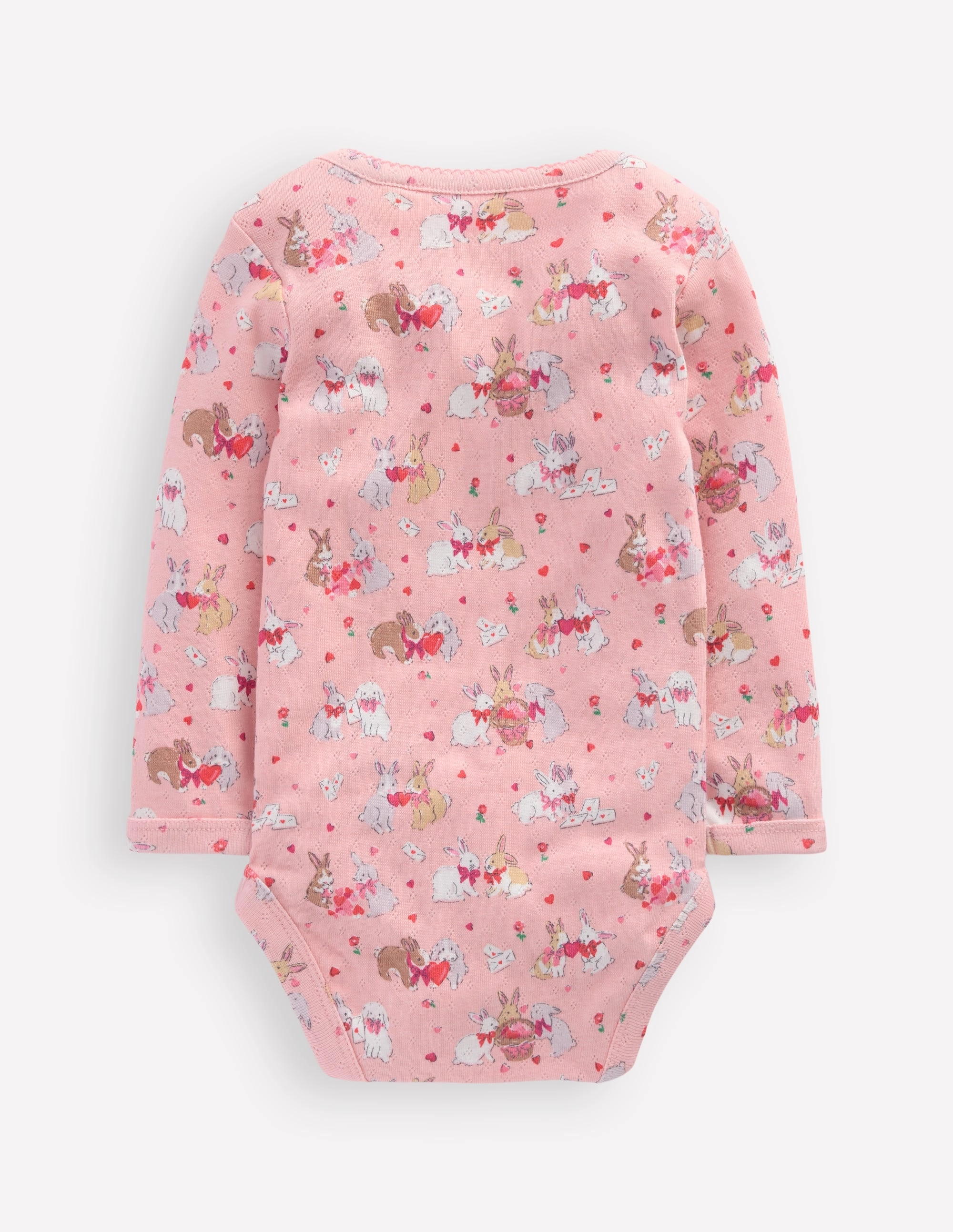 DropShoulderConstruction OdorControl Technology 3 Pack Pointelle Bodies-Pink Love Bunnies