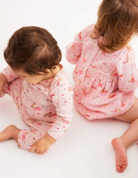 Temperature Regulating Fabric 3 Pack Pointelle Bodies-Pink Love Bunnies