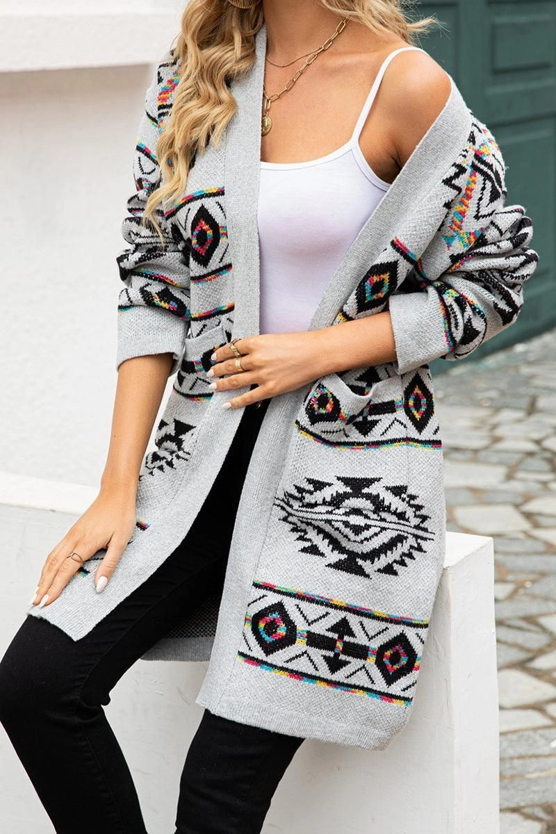 WOMENS OPEN FRONT KNITTED CARDIGAN Fashionable Shirt