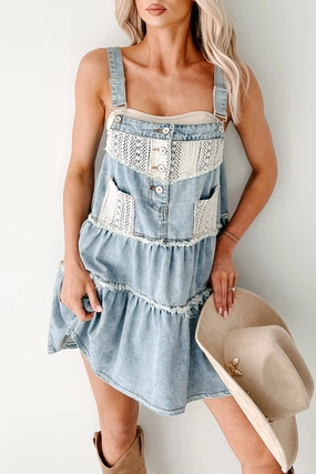 Wonderlust Soul POL Denim Overall Dress (Denim) Dance-Party Effortless Wear
