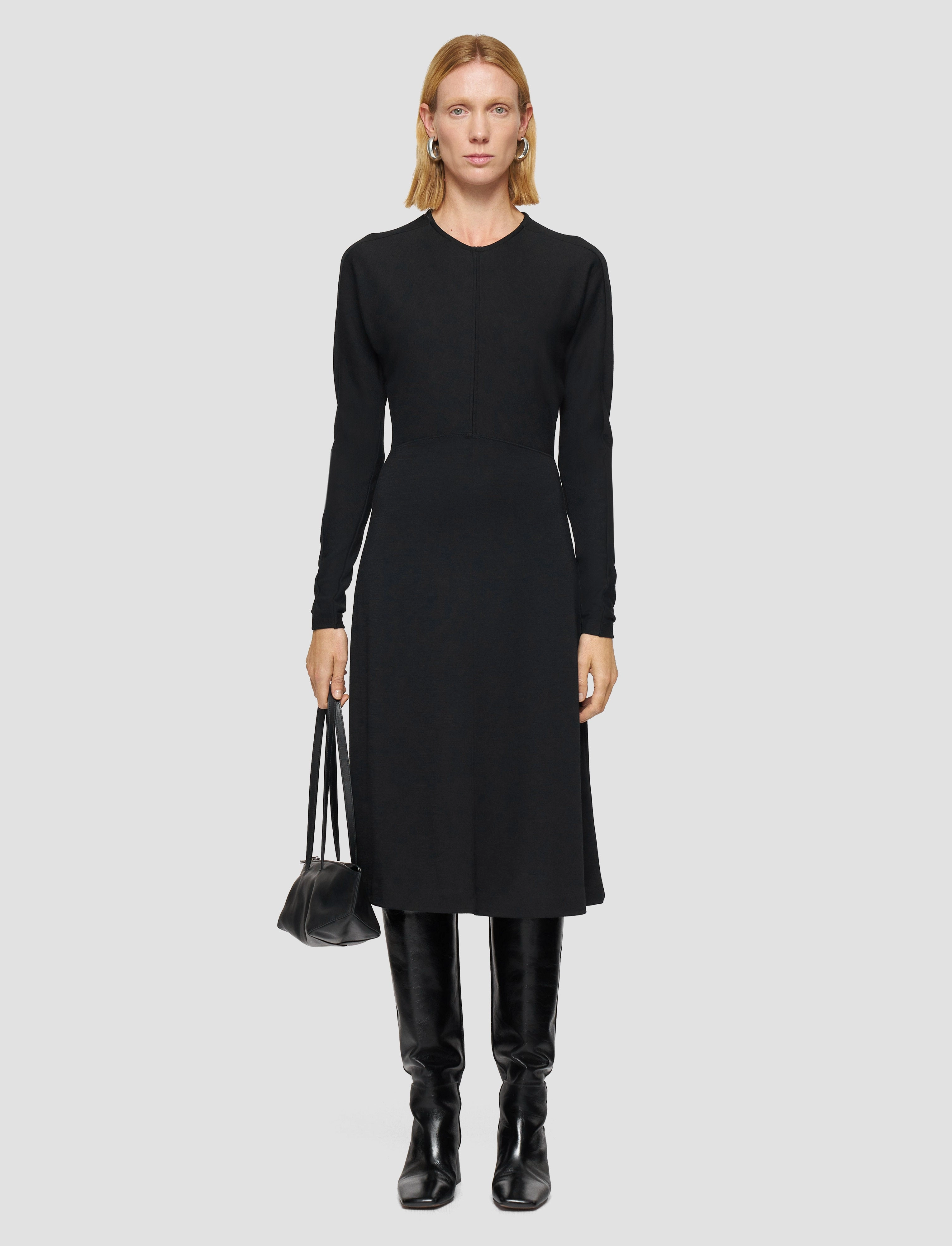 Sophisticated Comfort Wool Jersey Dress